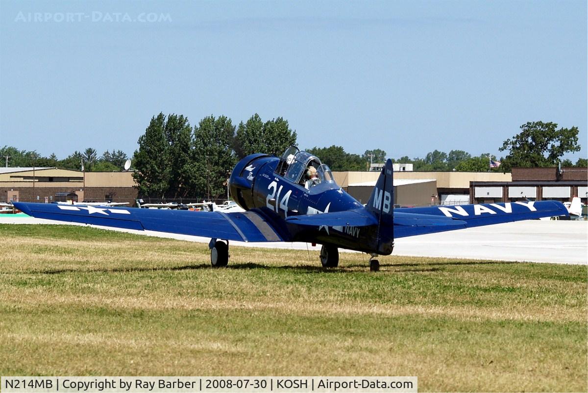 N214MB, North American SNJ-5B Texan C/N 43732, North American SNJ-5 Texan [88-15673] Oshkosh-Wittman Regional~N 30/07/2008