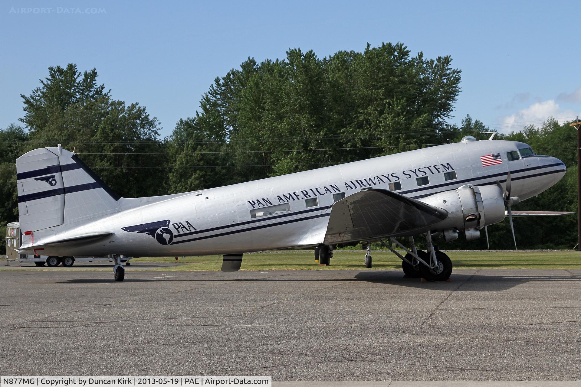 N877MG, 1949 Douglas DC-3C C/N 20806, Recently restored and painted in Pan Am colors