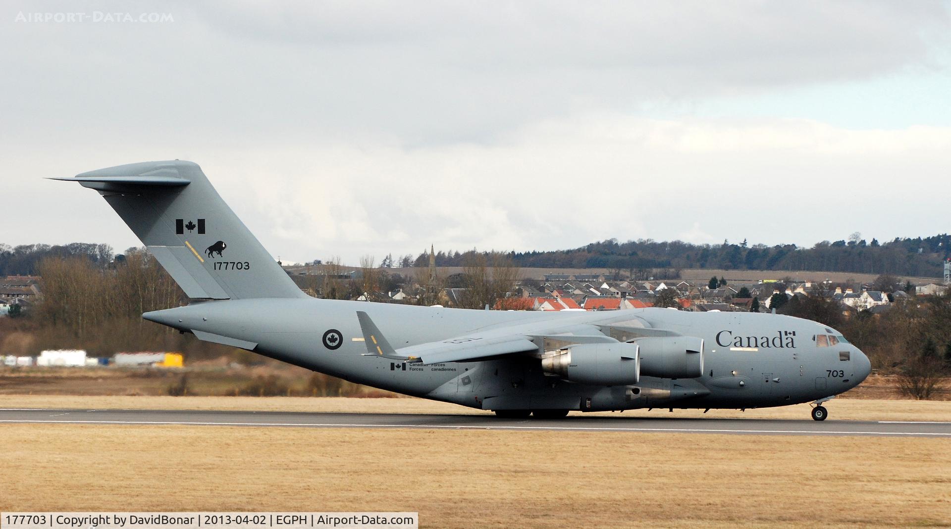 177703, 2008 Boeing CC-177 Globemaster III C/N F-186, Rolling.....heading back to Canada