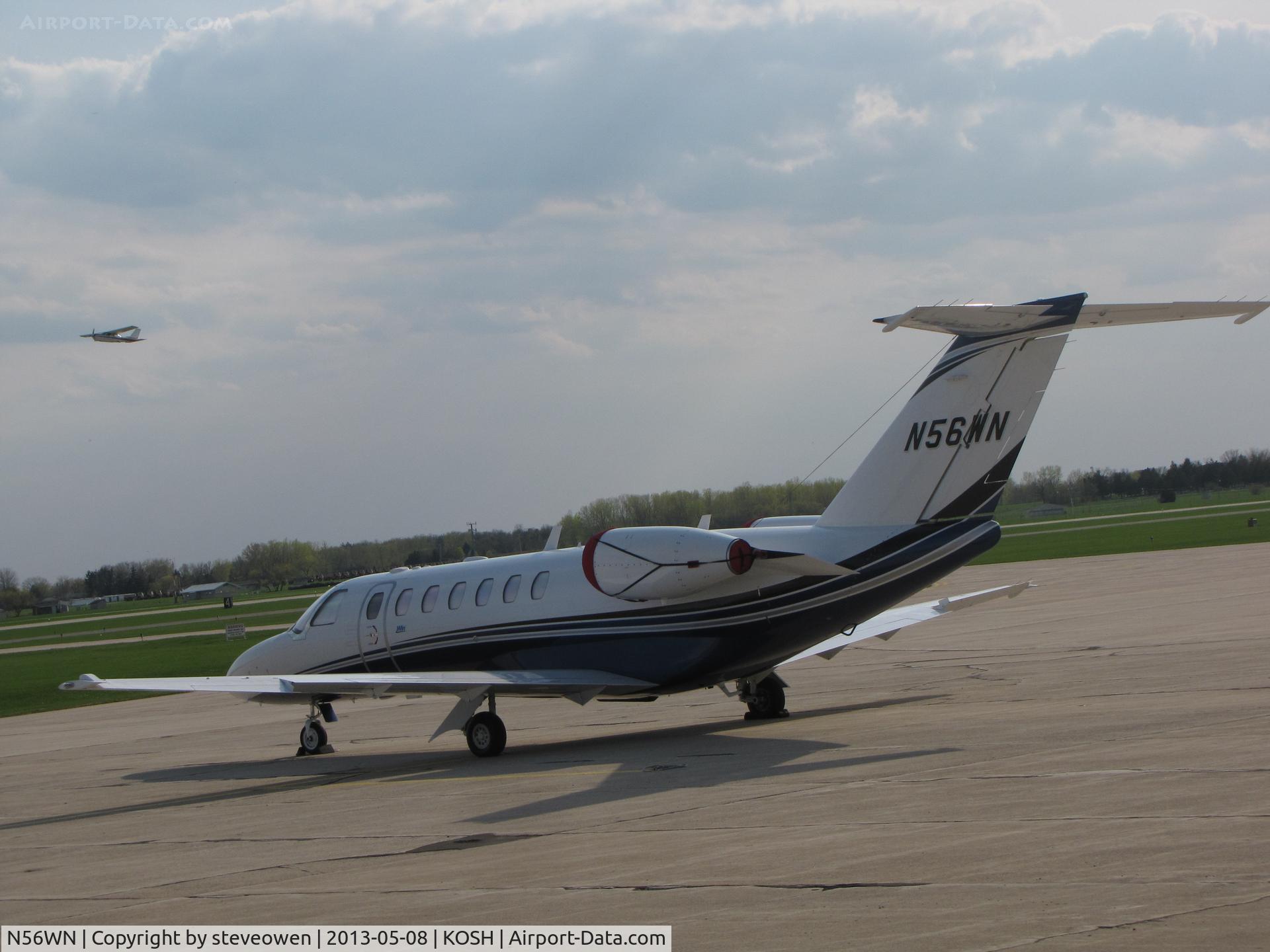 N56WN, 2011 Cessna 525B CitationJet CJ3 C/N 525B-0389, at Orion FBO ramp