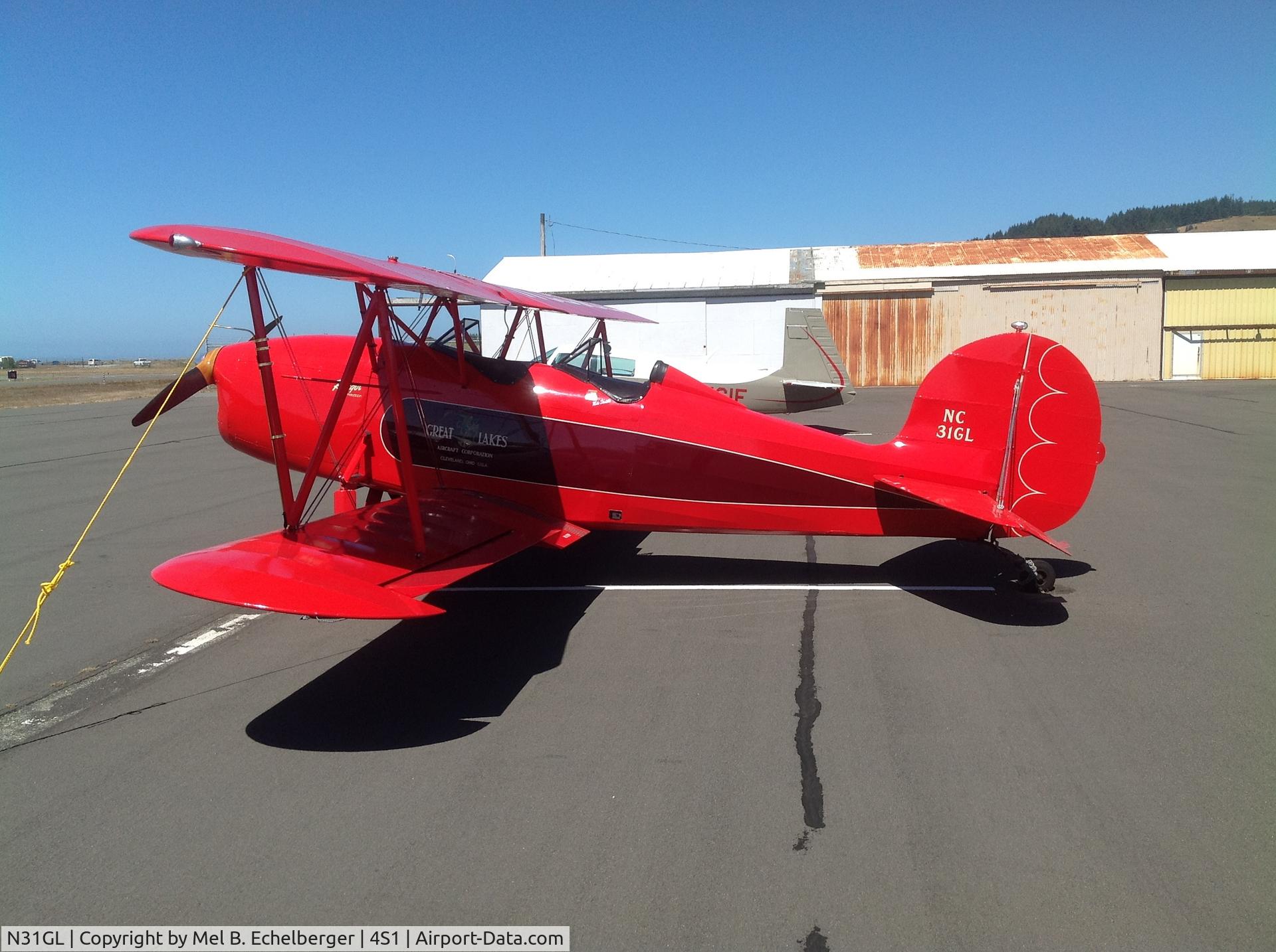 N31GL, 1996 Great Lakes 2T-1A Sport Trainer C/N 7007-K-996, Nice Great Lakes Aircraft parked at Gold Beach Oregon Airport.