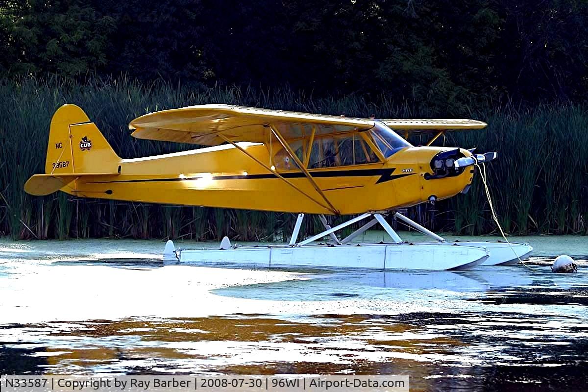 N33587, 1945 Piper J3C-65 Cub Cub C/N 14064, Piper L-4J Cub [14064] Oshkosh-Lake Winnebago Seaplane Base~N 30/07/2008