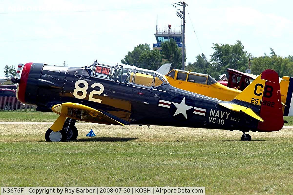 N3676F, 1943 North American SNJ-5 Texan C/N 51882, North American SNJ-5 Texan [88-14920] Oshkosh-Wittman Regional~N 30/07/2008