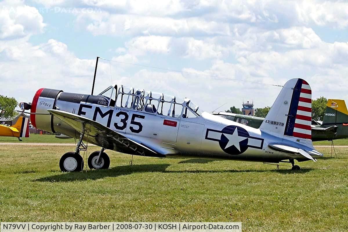 N79VV, 1942 Consolidated Vultee BT-13A C/N 11756, Vultee BT-13A Valiant [11756] Oshkosh-Wittman Regional~N 30/07/2008. Named 