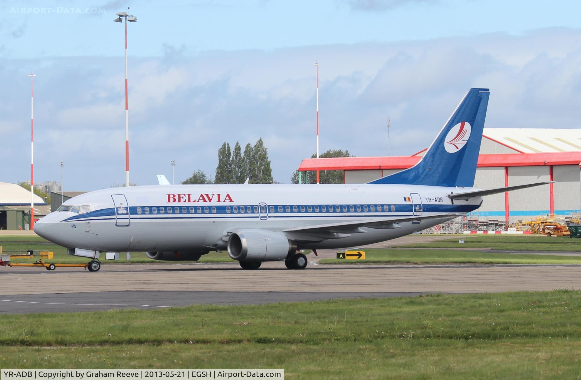 YR-ADB, 1997 Boeing 737-31S C/N 29058, Now in Belavia colours.
