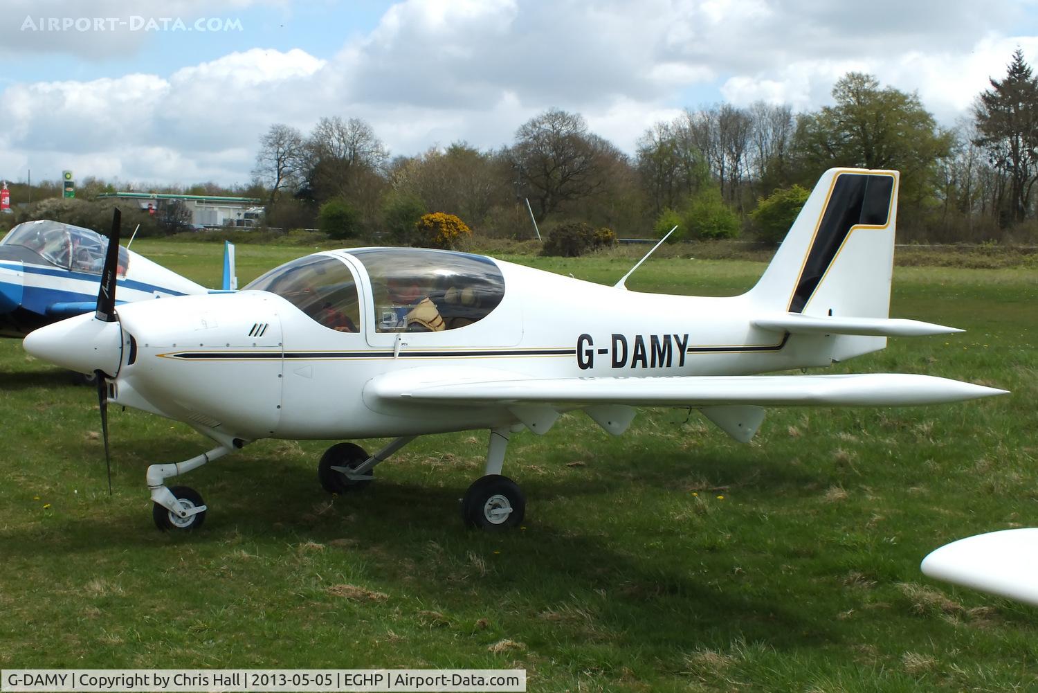 G-DAMY, 1996 Europa Tri Gear C/N PFA 247-12781, at the LAA Microlight Trade Fair, Popham