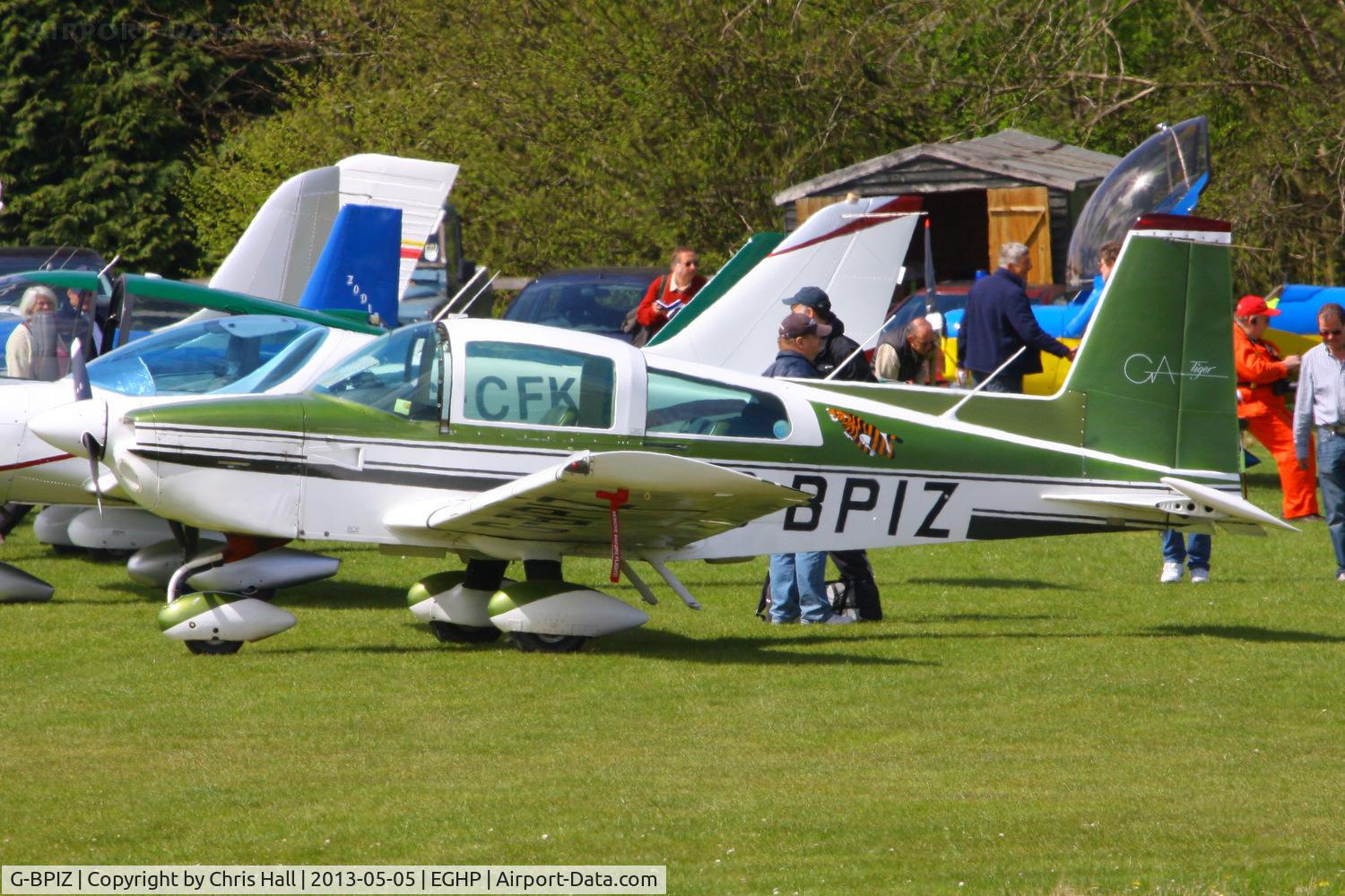 G-BPIZ, 1979 Gulfstream American AA-5B Tiger C/N AA5B-1154, at the LAA Microlight Trade Fair, Popham