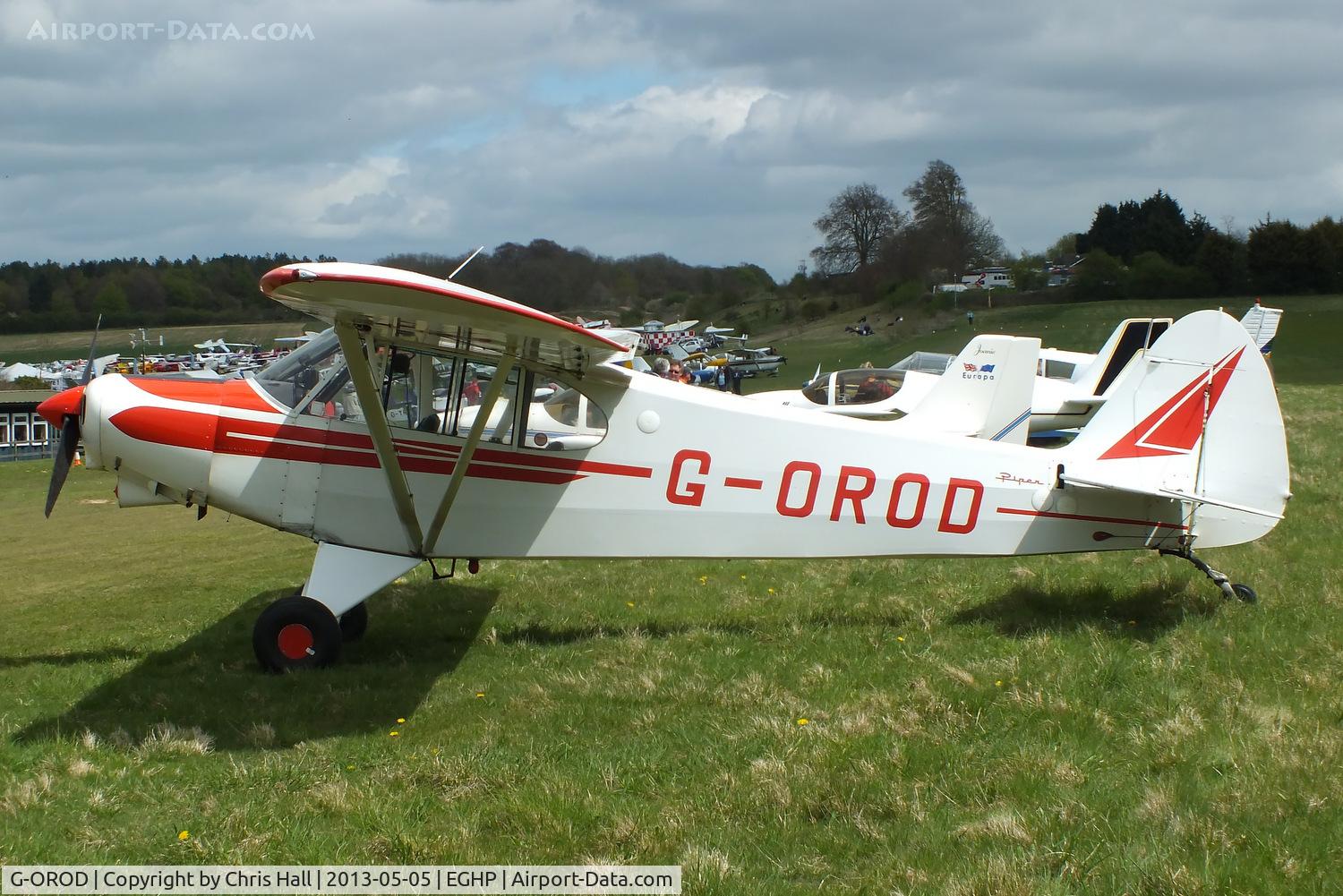 G-OROD, 1962 Piper PA-18-150 Super Cub C/N 18-7856, at the LAA Microlight Trade Fair, Popham