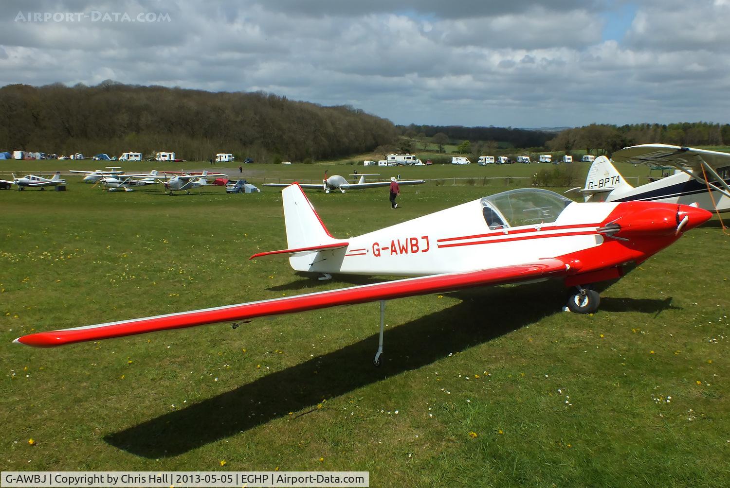 G-AWBJ, 1968 Sportavia-Putzer Fournier RF-4D C/N 4055, at the LAA Microlight Trade Fair, Popham