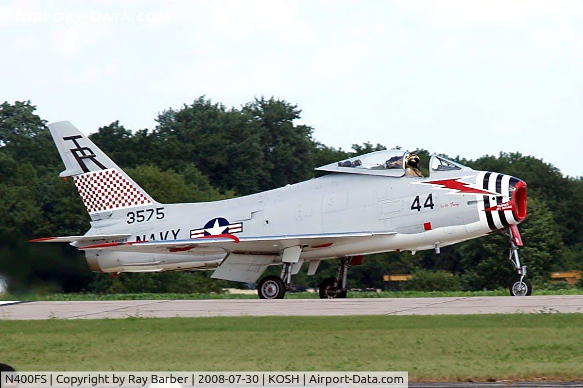 N400FS, 1958 North American AF-1E Fury C/N 244-83, North American FJ-4B Fury [244-83] Oshkosh-Wittman Regional~N 30/07/2008