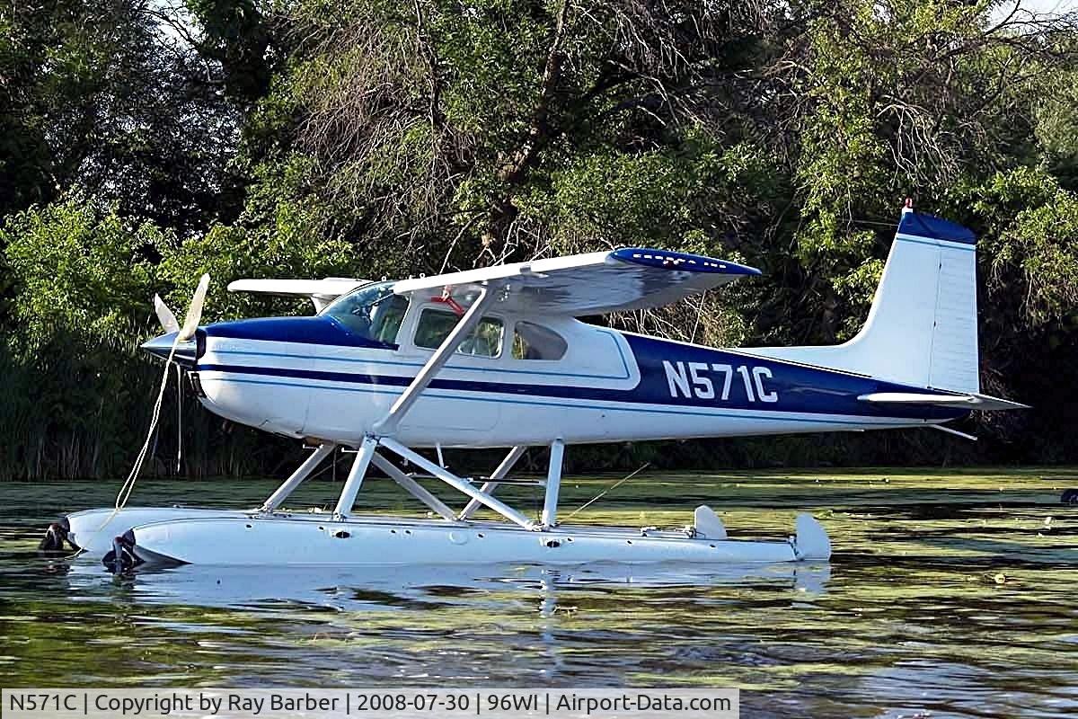 N571C, 1957 Cessna 180A C/N 32785, Cessna 180A [32785] Oshkosh-Lake Winnebago Seaplane Base~N 30/07/2008