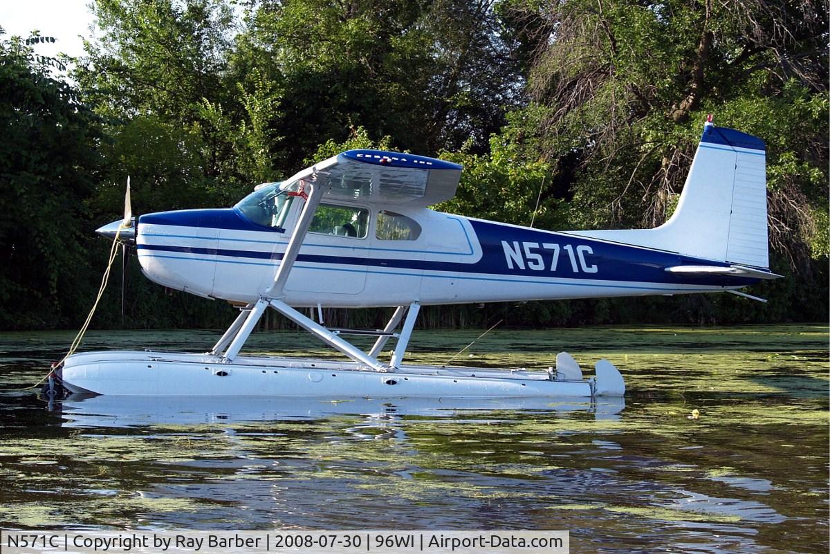 N571C, 1957 Cessna 180A C/N 32785, Cessna 180A [32785] Oshkosh-Lake Winnebago Seaplane Base~N 30/07/2008