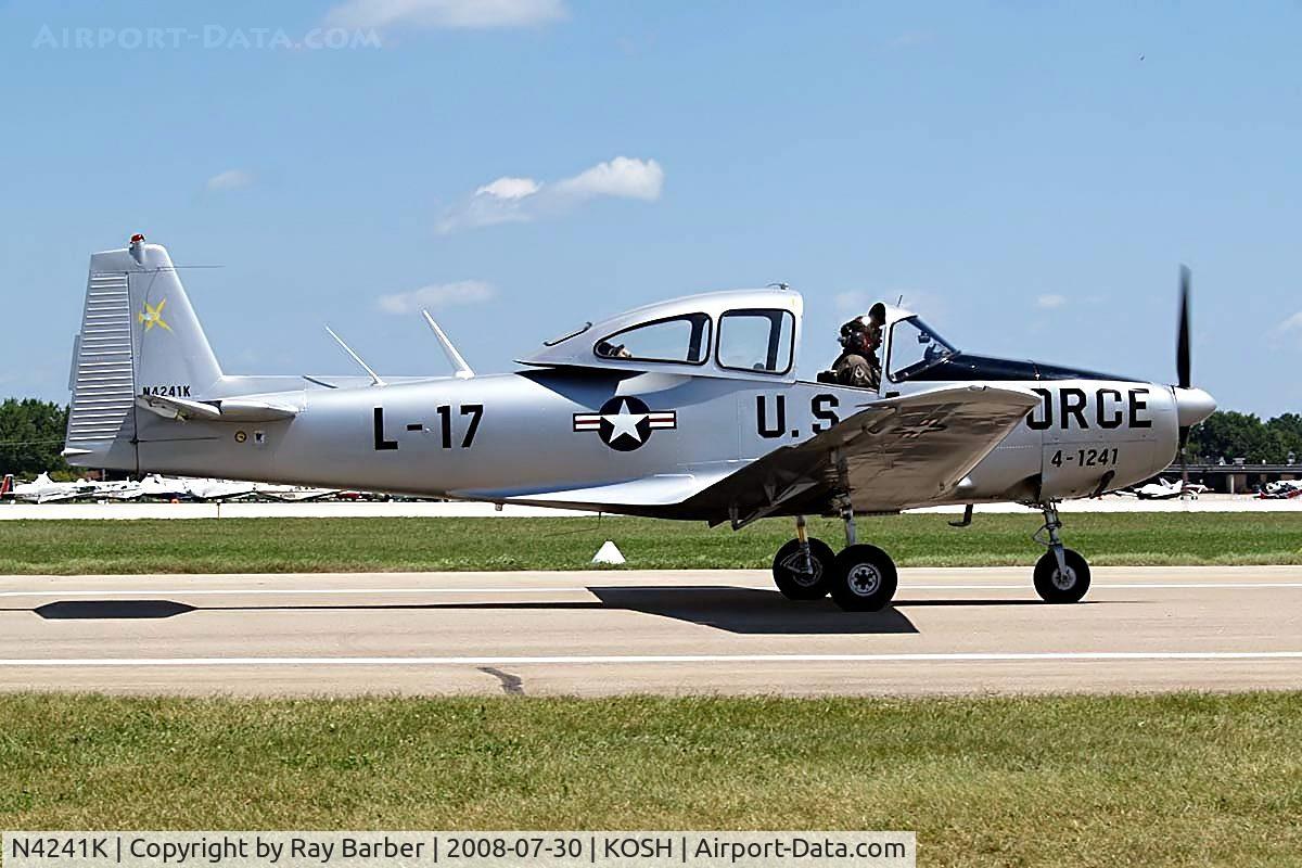 N4241K, 1948 Ryan Navion A C/N NAV-4-1241, North American Navion [NAV-4-1241] Oshkosh-Wittman Regional~N 30/07/2008