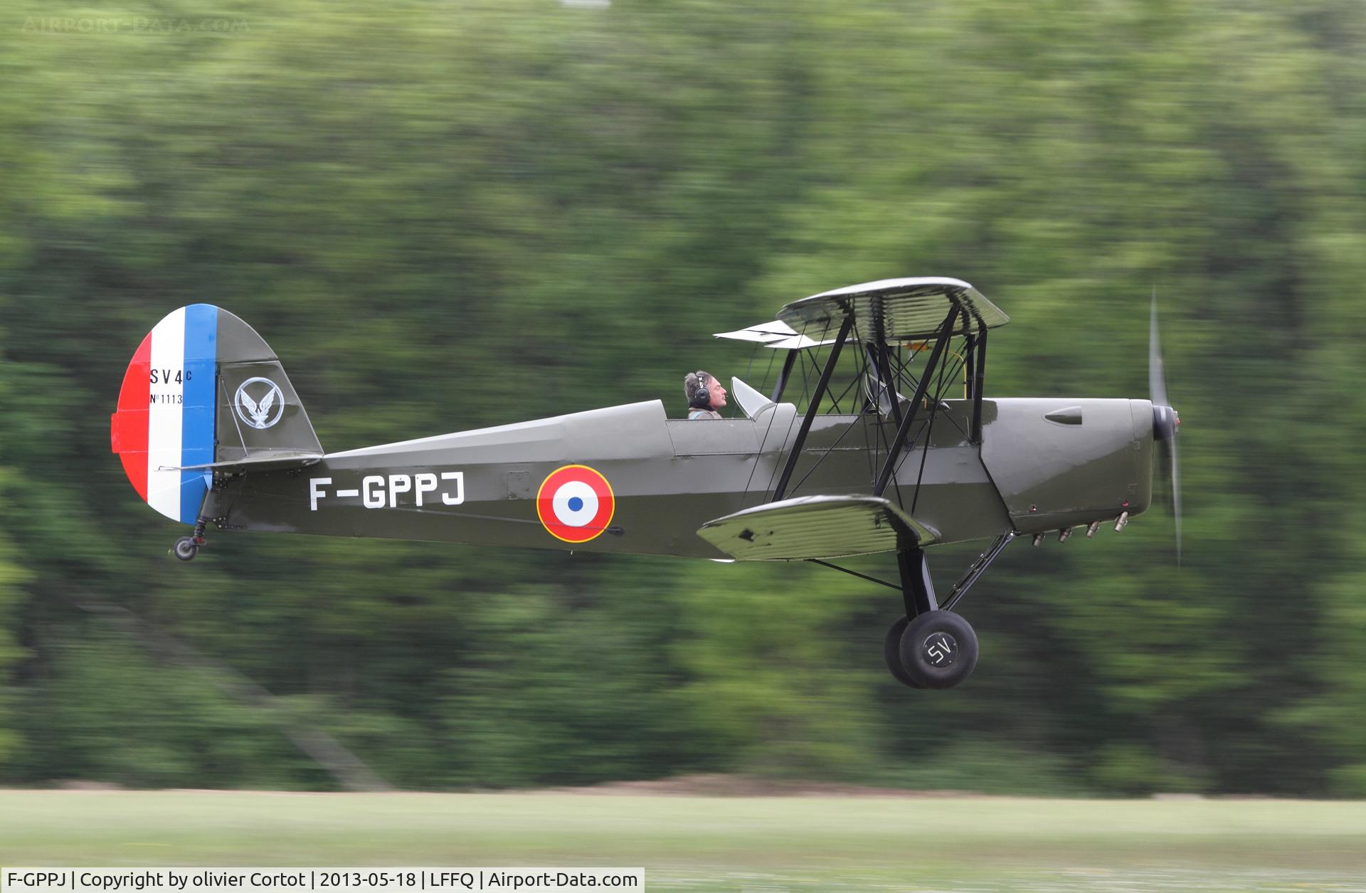 F-GPPJ, Stampe-Vertongen SV-4C C/N 1113, Ferté Alais airshow 2013