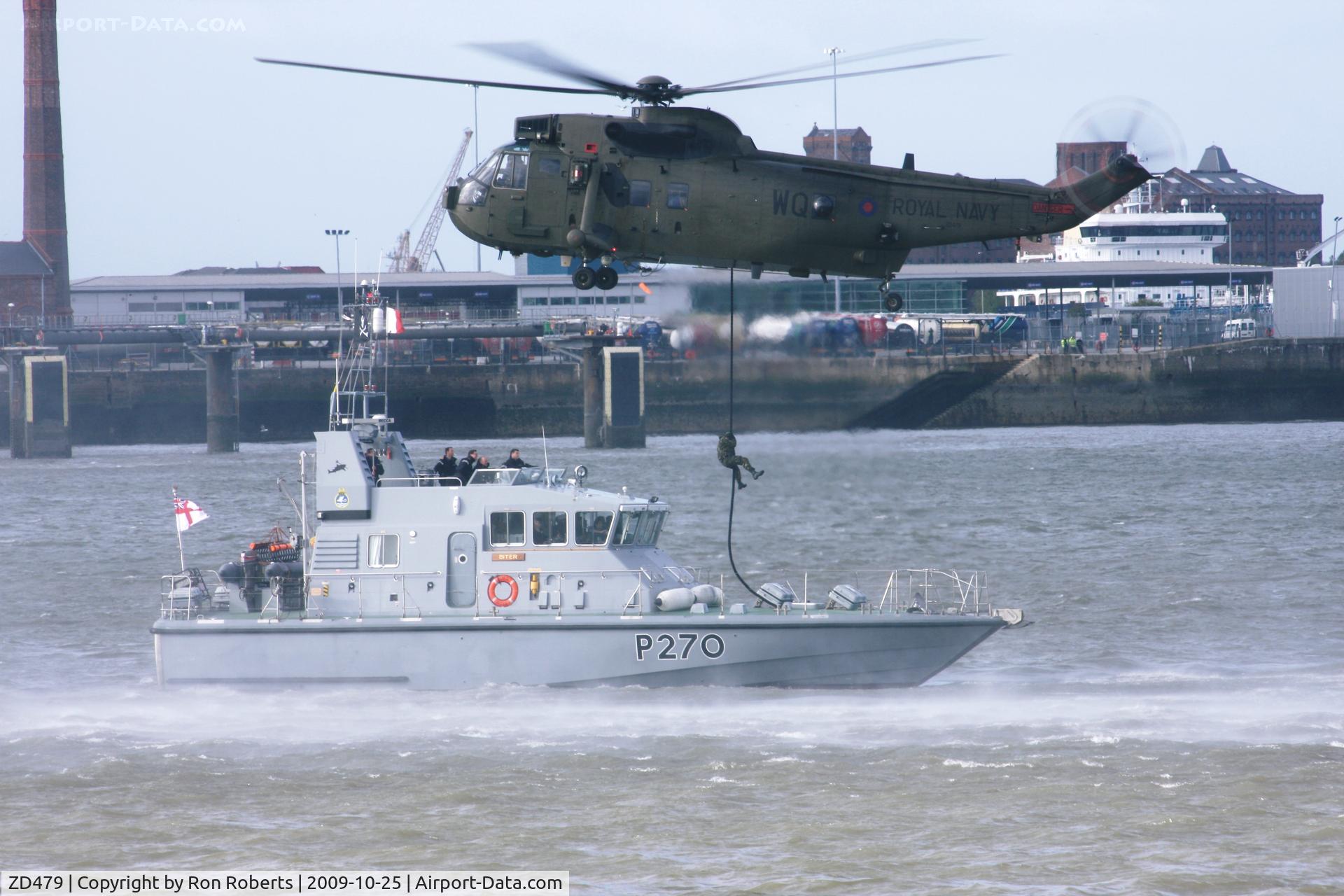 ZD479, 1984 Westland Sea King HC.4 C/N WA934, Taken on the River Mersey Liverpool. The Fleet Air Arm's centenary celebrations