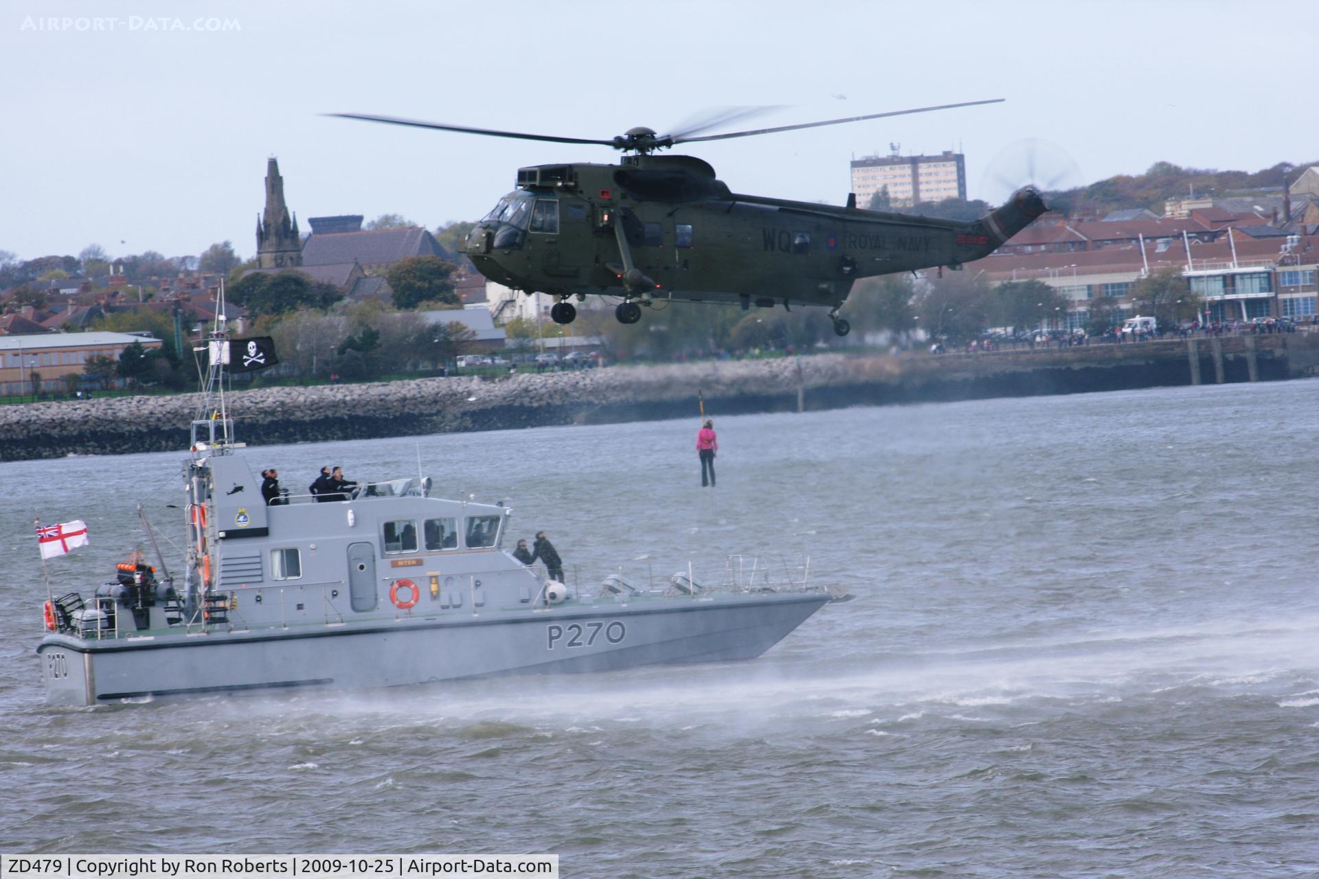 ZD479, 1984 Westland Sea King HC.4 C/N WA934, Taken on the River Mersey Liverpool. The Fleet Air Arm's centenary celebrations