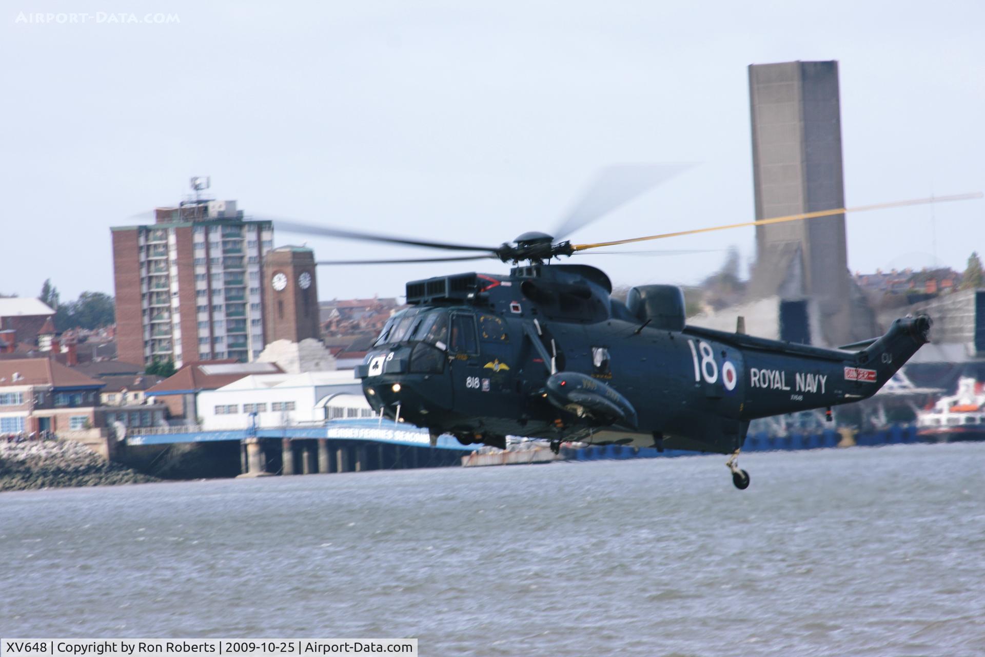 XV648, 1969 Westland Sea King HAS.6 C/N WA636, Taken on the River Mersey Liverpool. The Fleet Air Arm's centenary celebrations