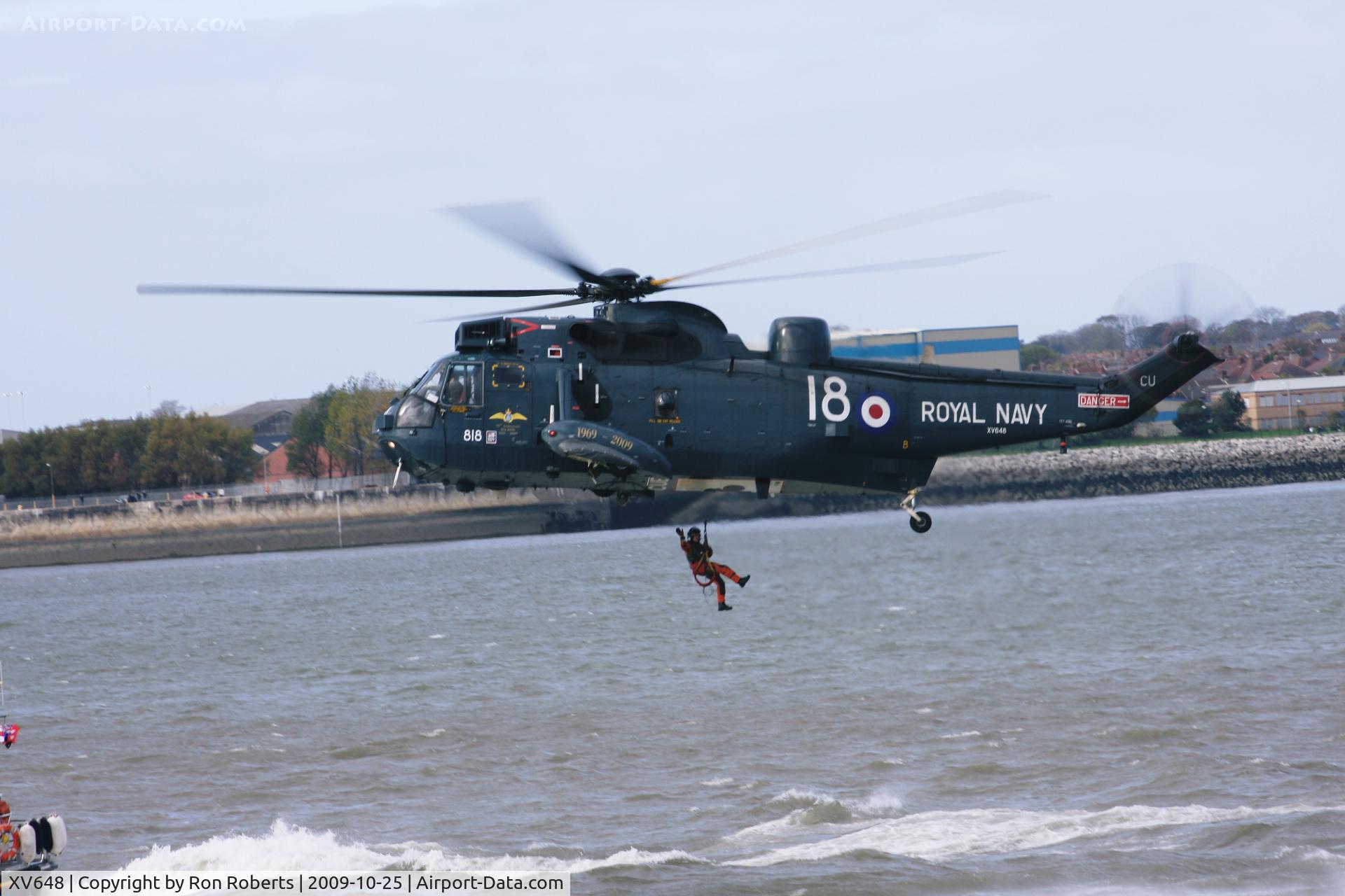 XV648, 1969 Westland Sea King HAS.6 C/N WA636, Taken on the River Mersey Liverpool. The Fleet Air Arm's centenary celebrations