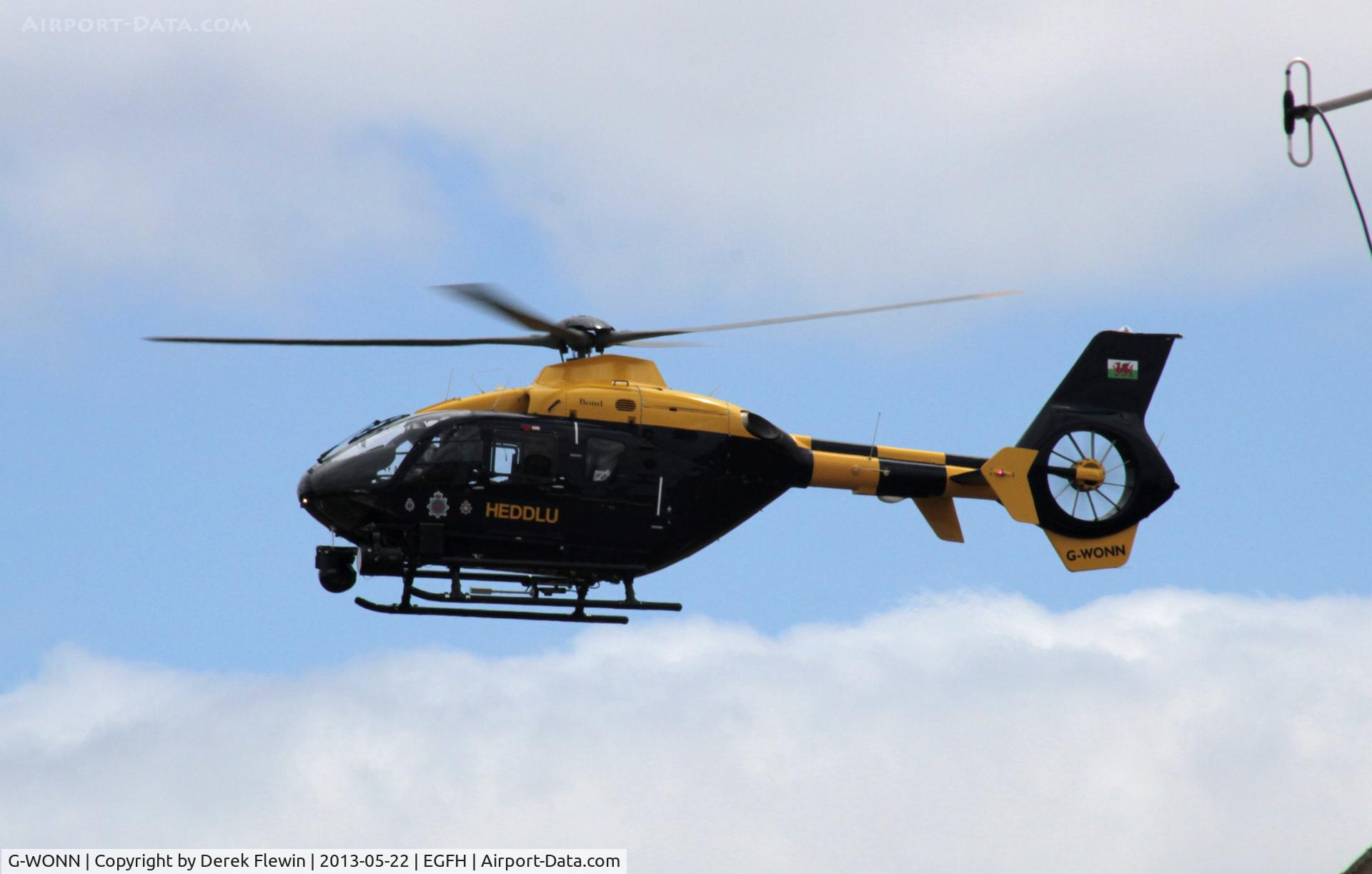 G-WONN, 2007 Eurocopter EC-135T-2+ C/N 0597, SWP Heli setting down at EGFH.