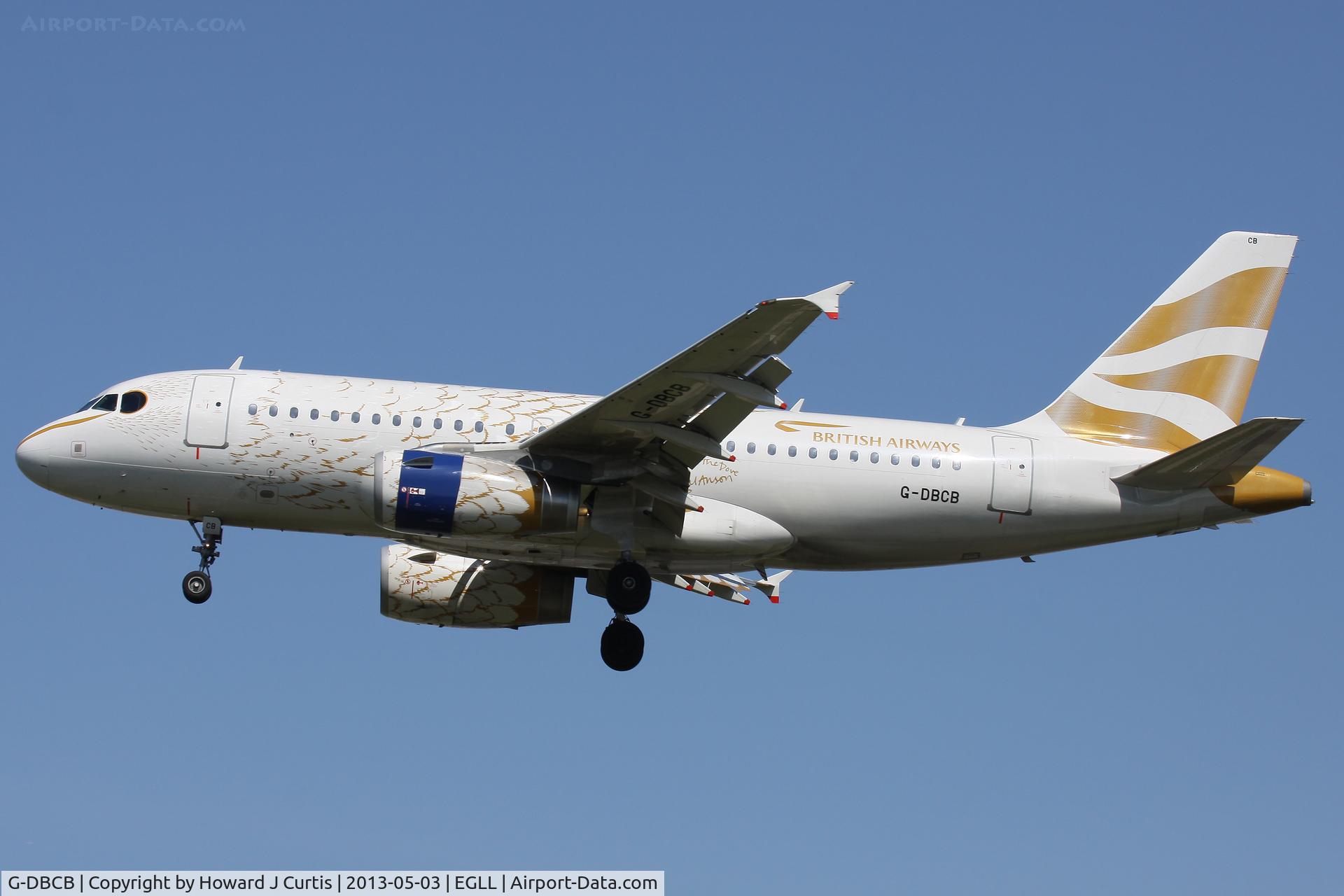 G-DBCB, 2004 Airbus A319-131 C/N 2188, British Airways, on approach to runway 27L.