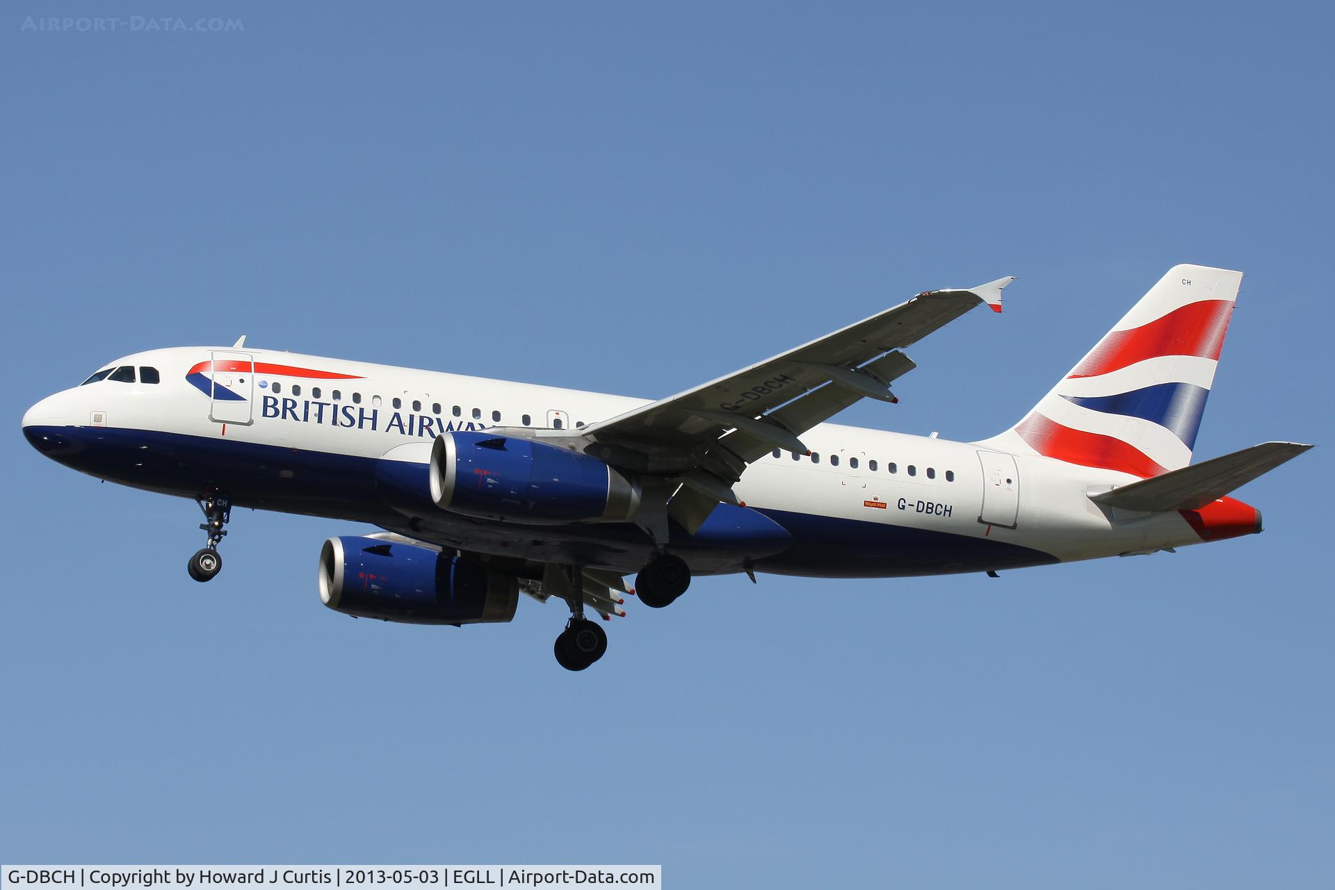 G-DBCH, 2006 Airbus A319-131 C/N 2697, British Airways, on approach to runway 27L.