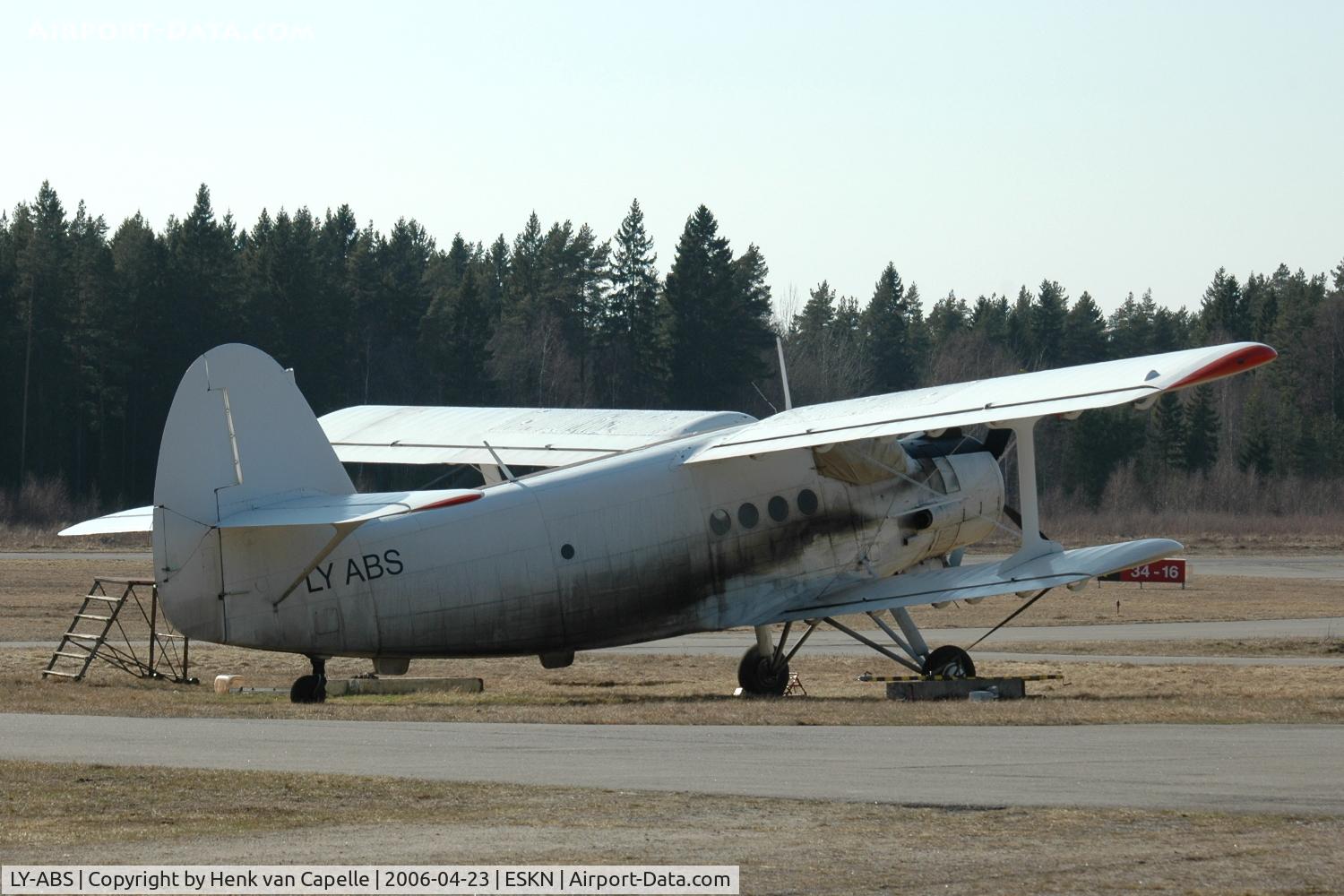 LY-ABS, 1989 PZL-Mielec An-2TP C/N 1G234-01, A very dirty An-2TP parked at Skavsta airport, Sweden.