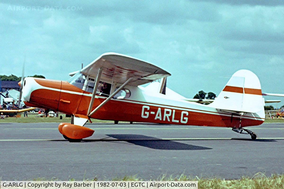 G-ARLG, 1961 Auster D4-108 C/N 3606, Beagle Auster D.4/108 [3606] Cranfield~G 03/07/1982. Image taken from a slide.