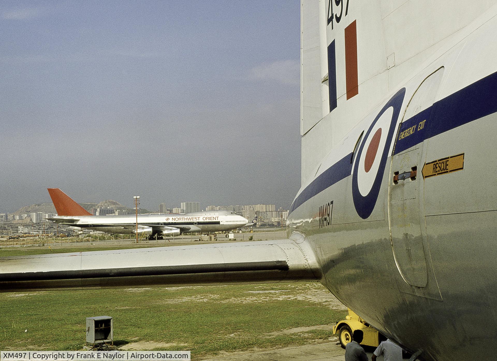 XM497, 1959 Bristol Britannia C.1 (175 Britannia 253F) C/N 13509, I took this photograph at RAF Kia Tak Hong Kong 1972-3 while serving in the RAF