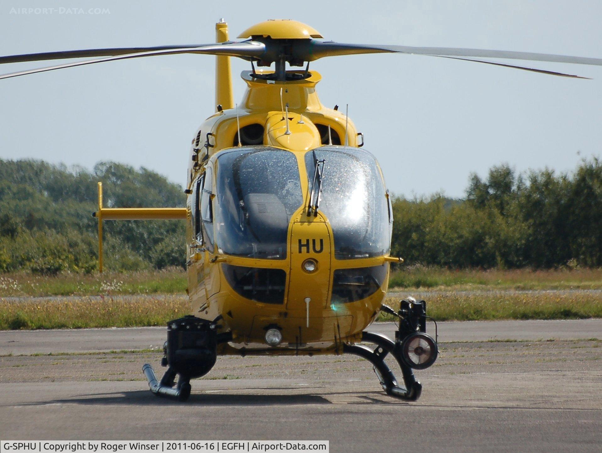 G-SPHU, 2002 Eurocopter EC-135T-2 C/N 0245, Replacement whilst the South and East Wales Police Air Support Unit helicopter (G-WONN) was being serviced.