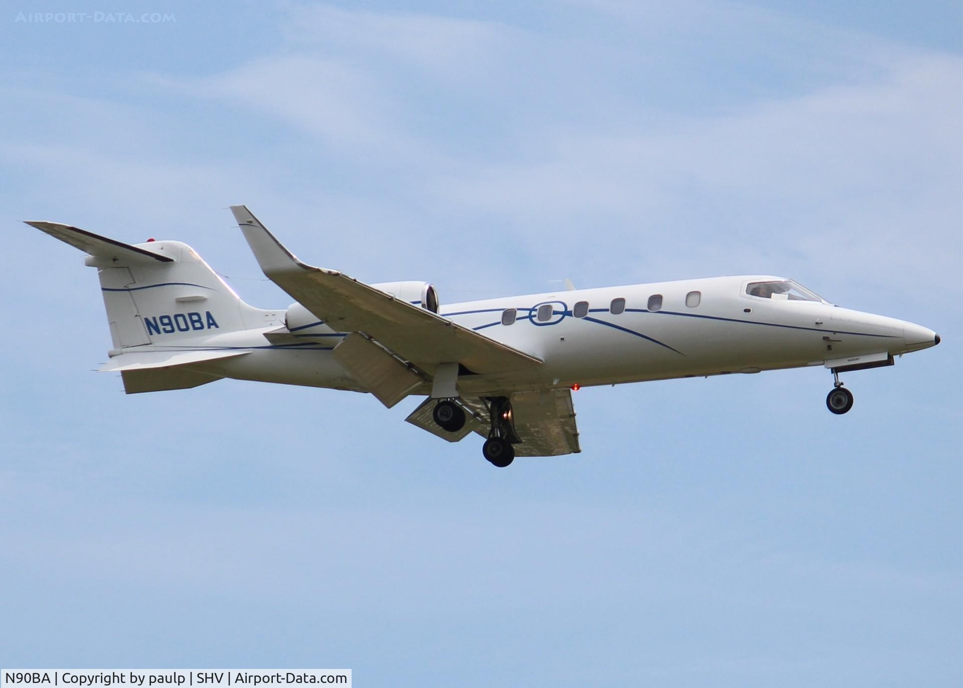 N90BA, 1990 Learjet 31 C/N 018, At Shreveport Regional.