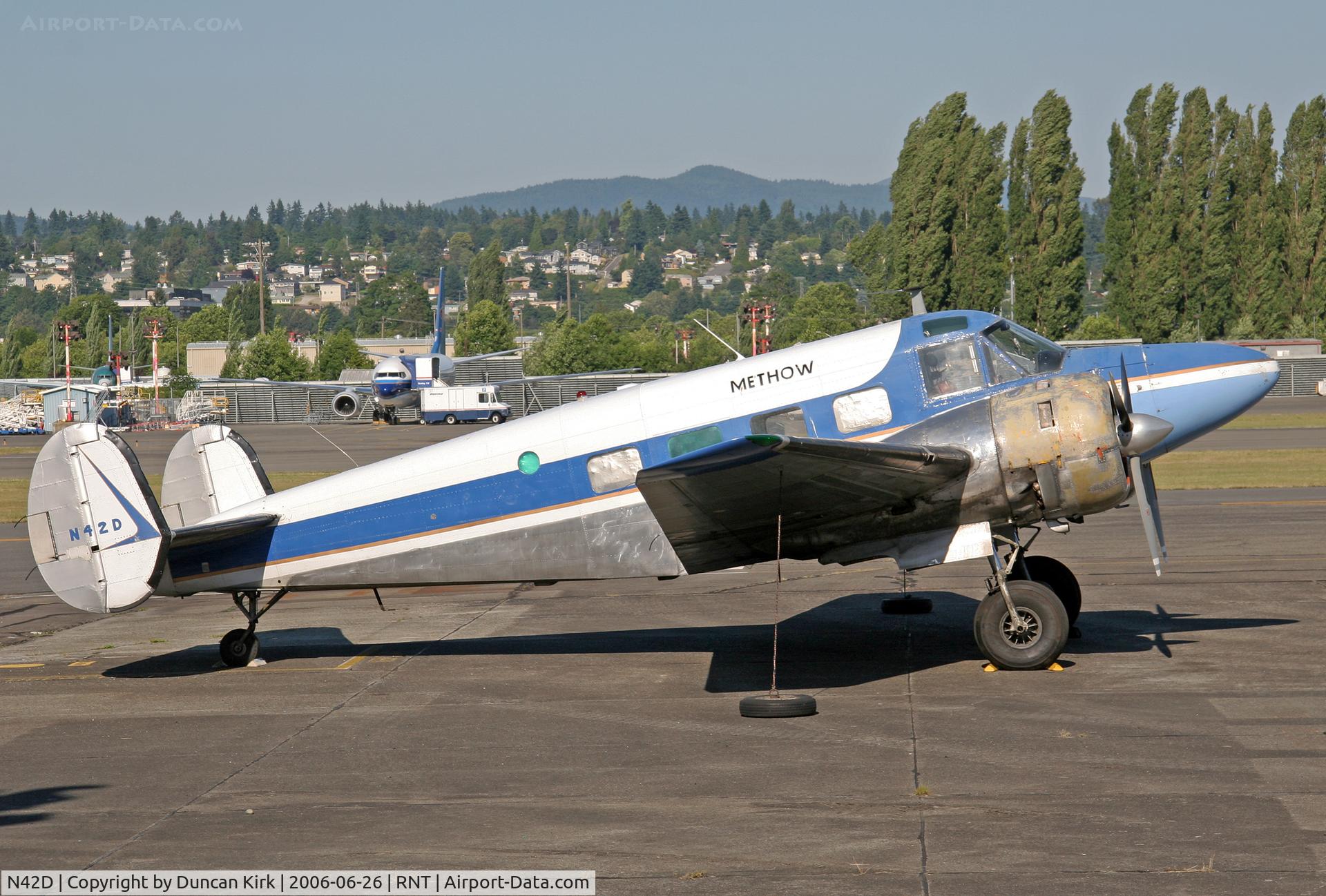N42D, 1955 Beech E18S C/N BA-117, Post Methow operations but still wearing titles