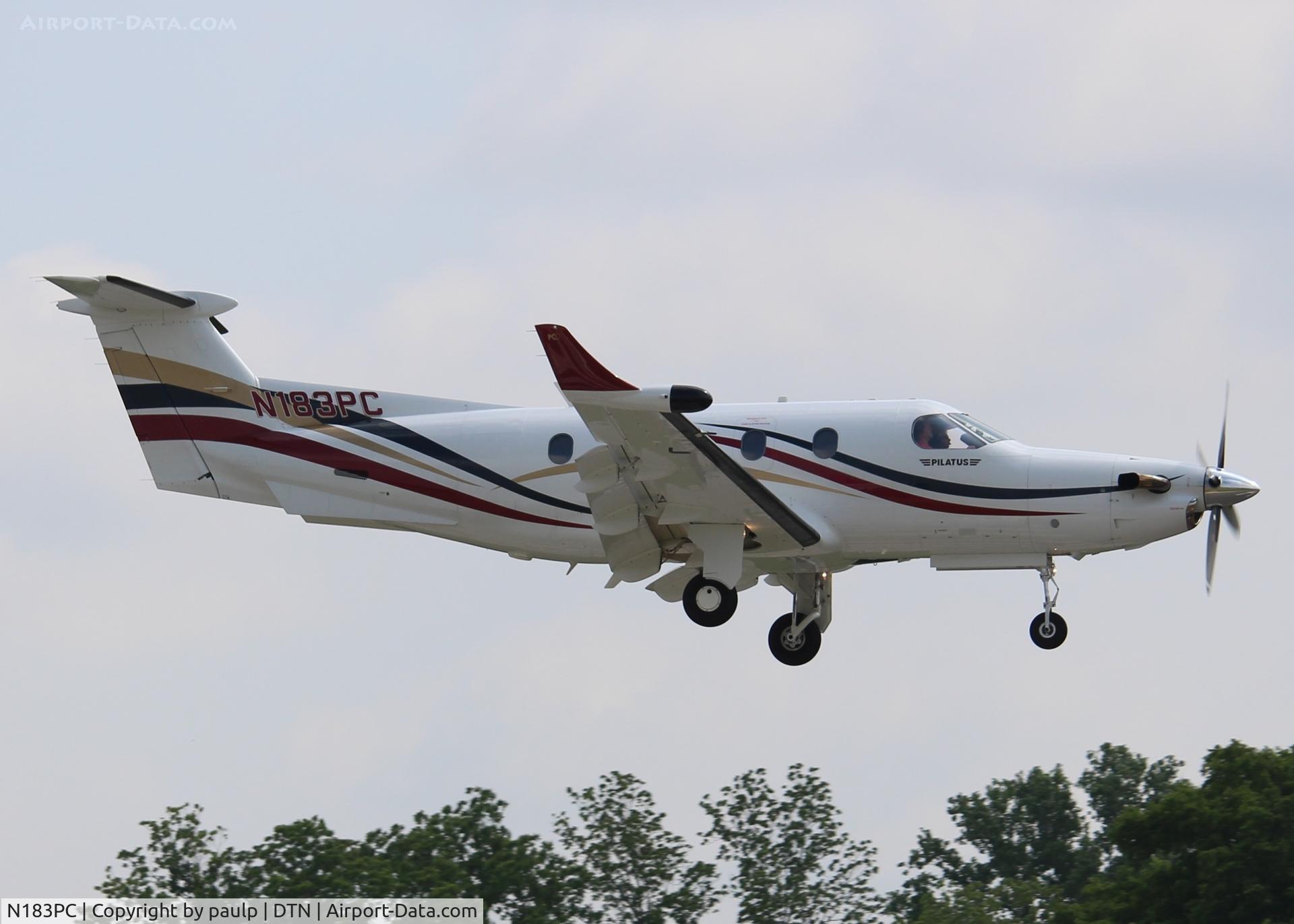 N183PC, 1997 Pilatus PC-12/45 C/N 183, Landing at Downtown Shreveport.