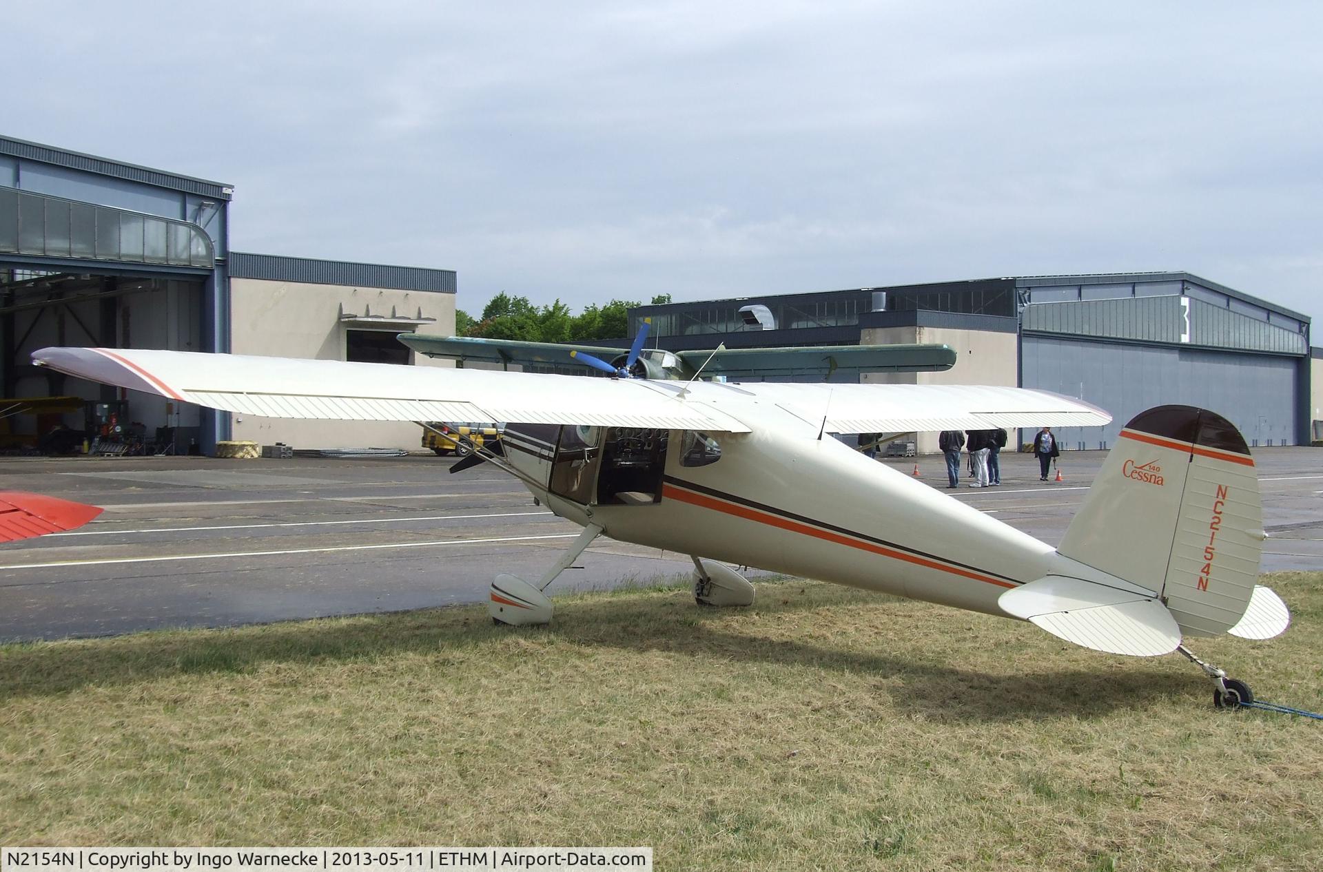 N2154N, 1947 Cessna 140 C/N 12390, Cessna 140 during an open day at the Fliegendes Museum Mendig (Flying Museum) at former German Army Aviation base, now civilian Mendig airfield