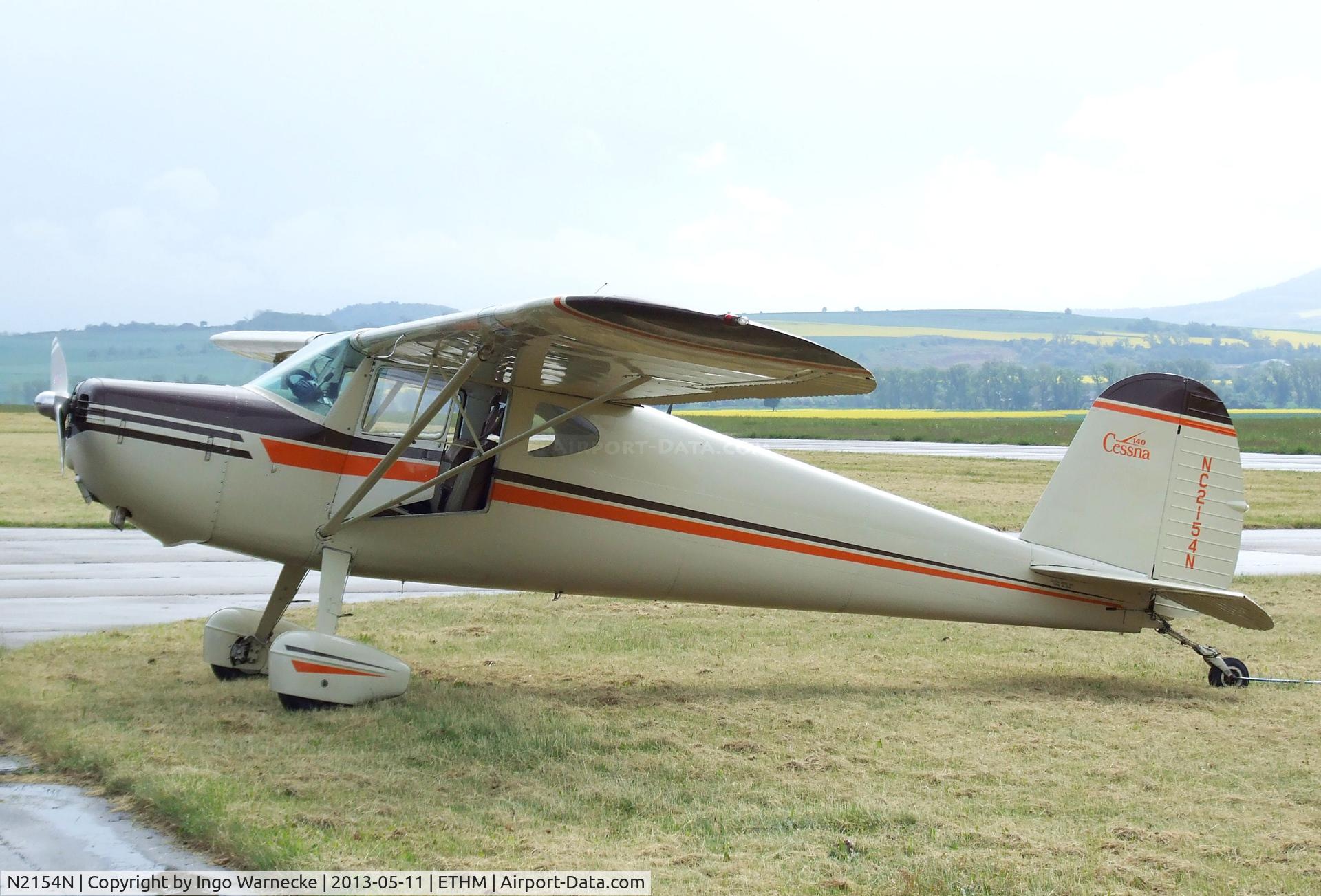 N2154N, 1947 Cessna 140 C/N 12390, Cessna 140 during an open day at the Fliegendes Museum Mendig (Flying Museum) at former German Army Aviation base, now civilian Mendig airfield