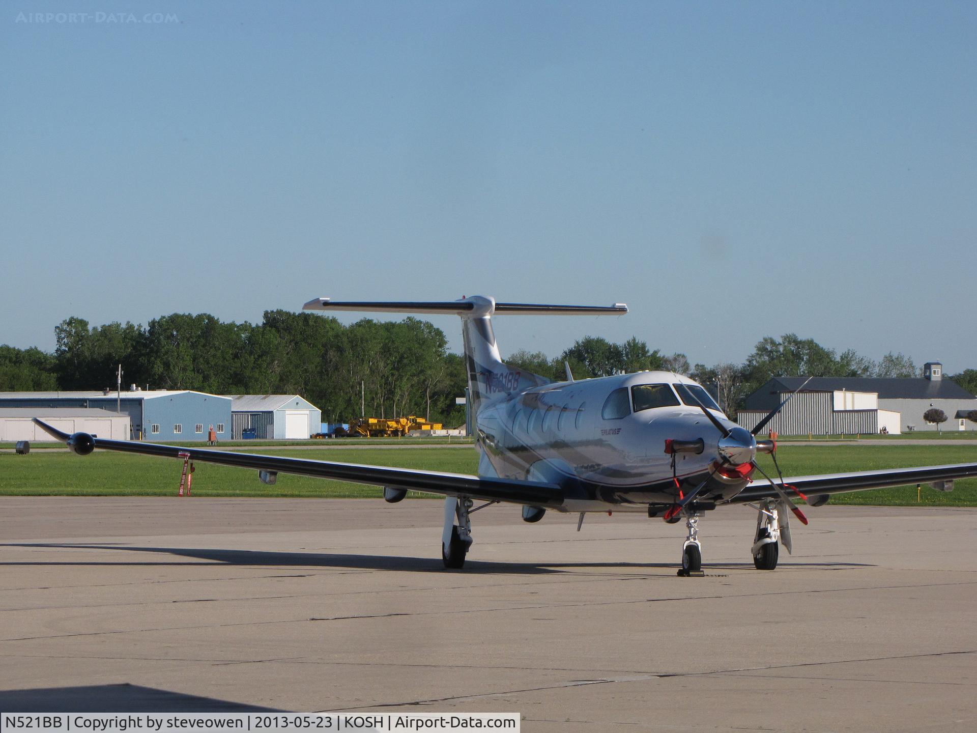 N521BB, 2012 Pilatus PC-12/47E C/N 1376, @ Orion FBO ramp PC-12/45 SN# unknown