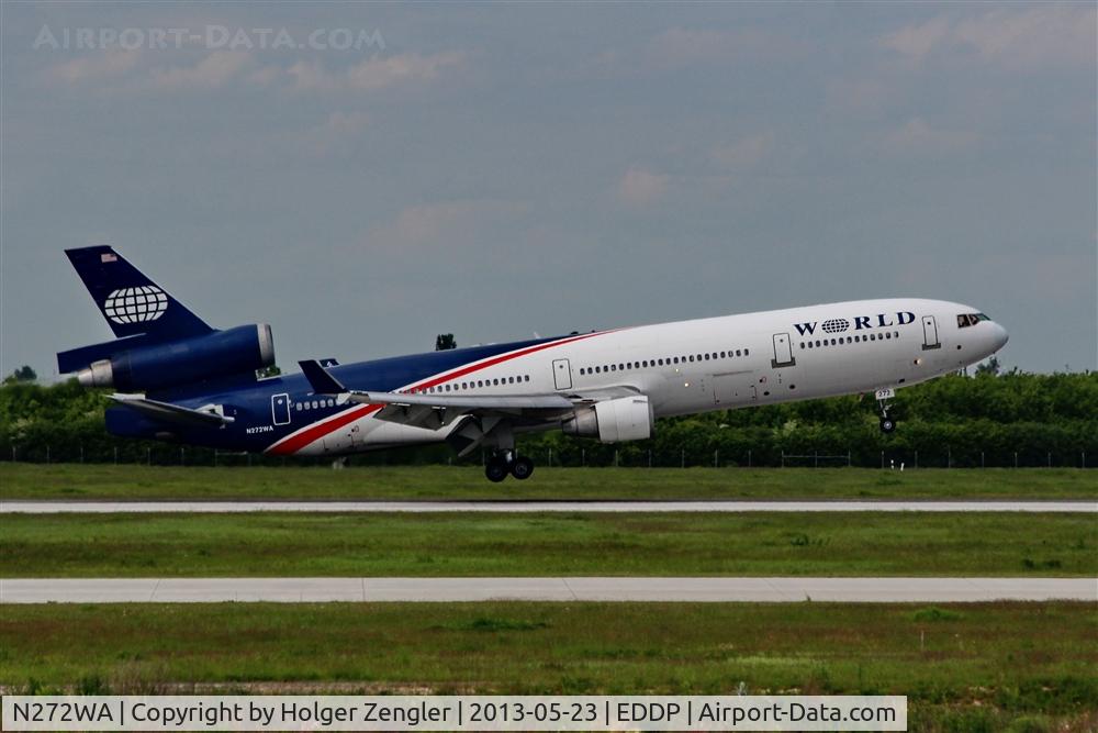N272WA, 1992 McDonnell Douglas MD-11 C/N 48437, Coming down to LEJ for stop over.....