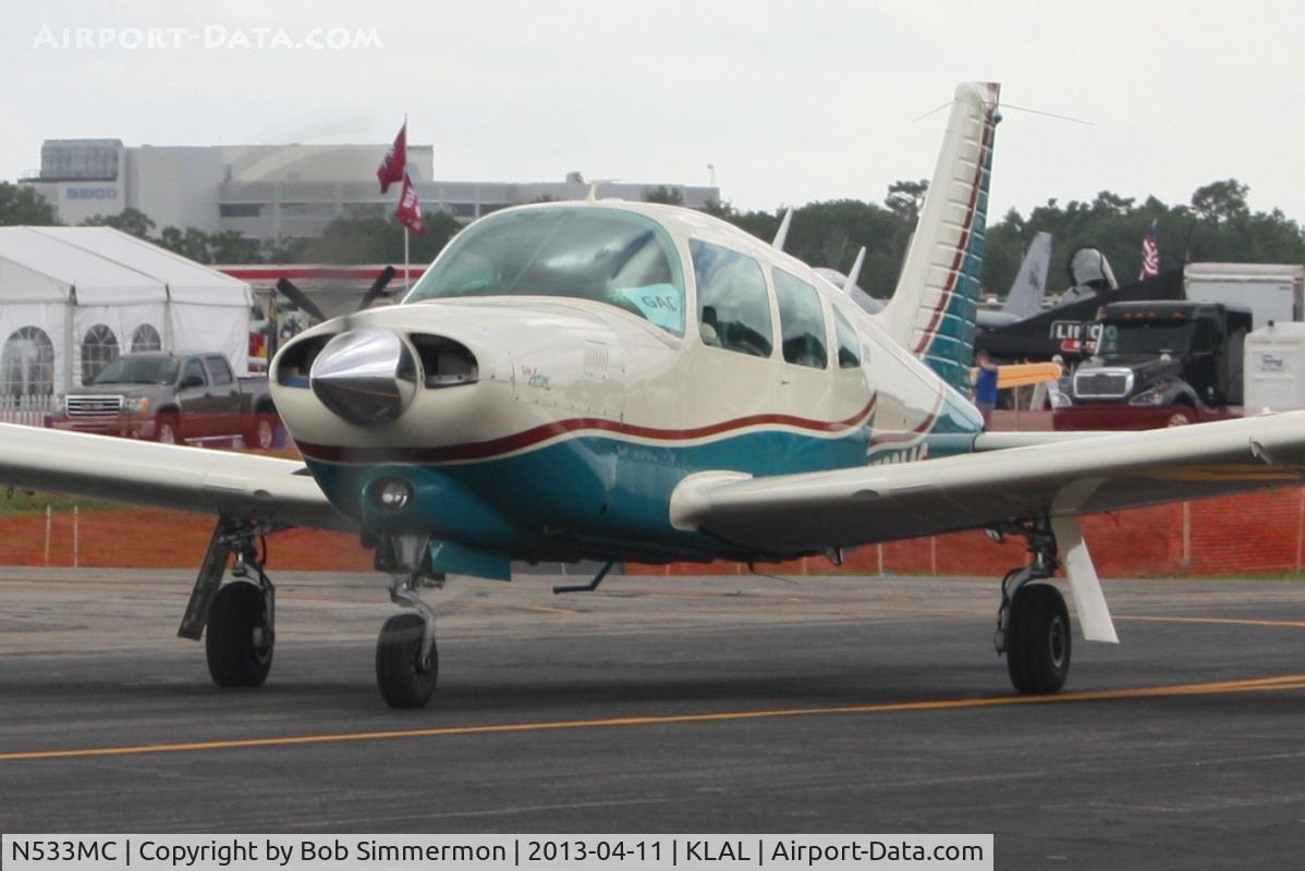 N533MC, 1977 Piper PA-28R-201T Cherokee Arrow III C/N 28R-7703183, Arriving at Sun N Fun 2013 - Lakeland, FL