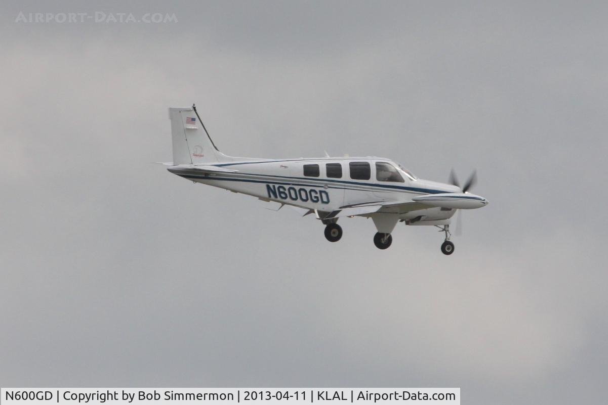 N600GD, Raytheon Aircraft Company A36 Bonanza C/N E3561, Arriving at Lakeland, FL during Sun N Fun 2013