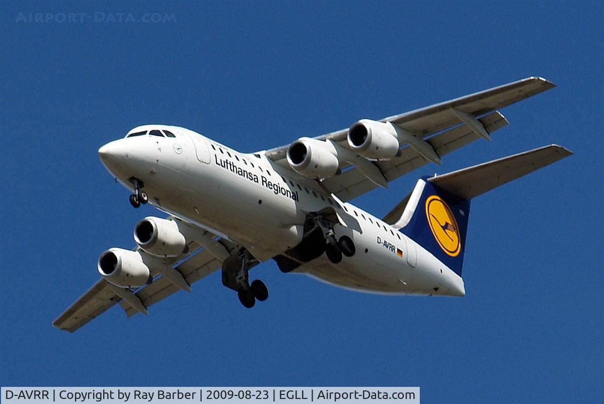 D-AVRR, 1997 BAE Systems Avro 146-RJ85 C/N E.2317, BAe 146-RJ85 [E2317] (Lufthansa Regional) Home~G 23/08/2009