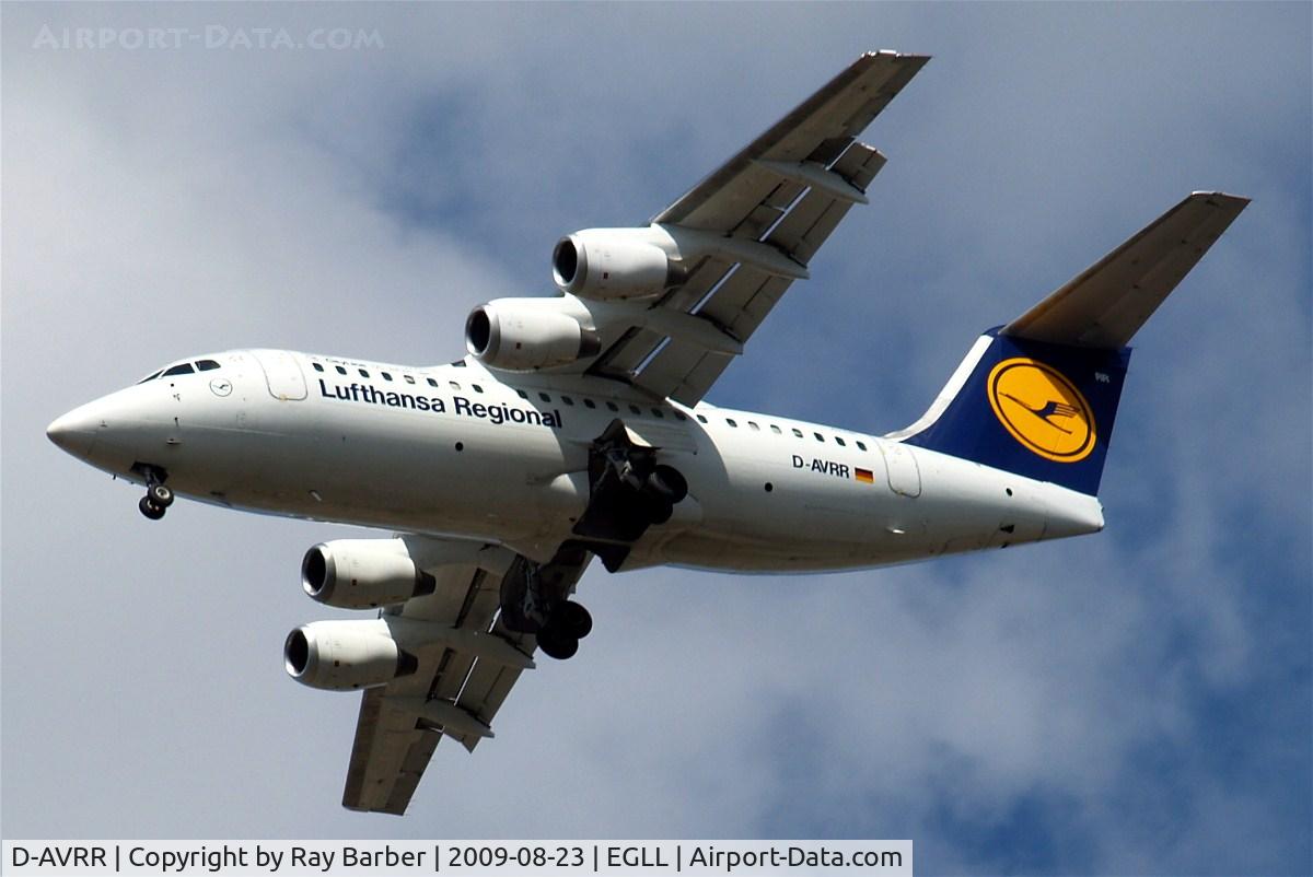 D-AVRR, 1997 BAE Systems Avro 146-RJ85 C/N E.2317, BAe 146-RJ85 [E2317] (Lufthansa Regional) Home~G 23/08/2009