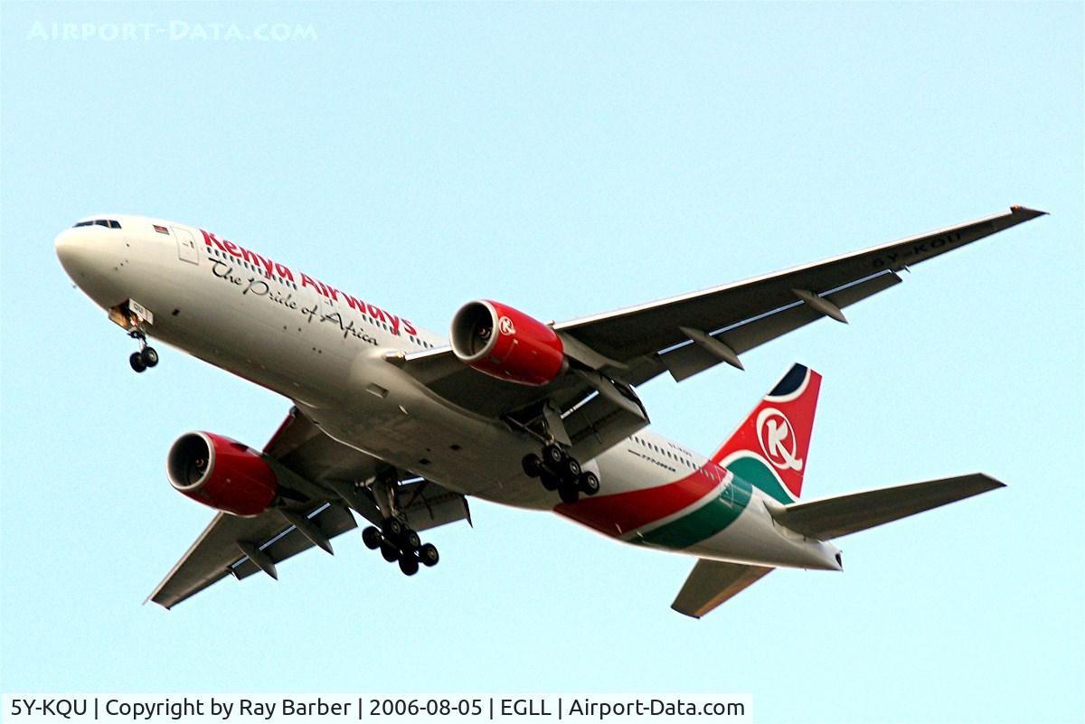 5Y-KQU, 2004 Boeing 777-2U8/ER C/N 33681, Boeing 777-2U8ER [33681] (Kenya Airways) Home~G 05/08/2006