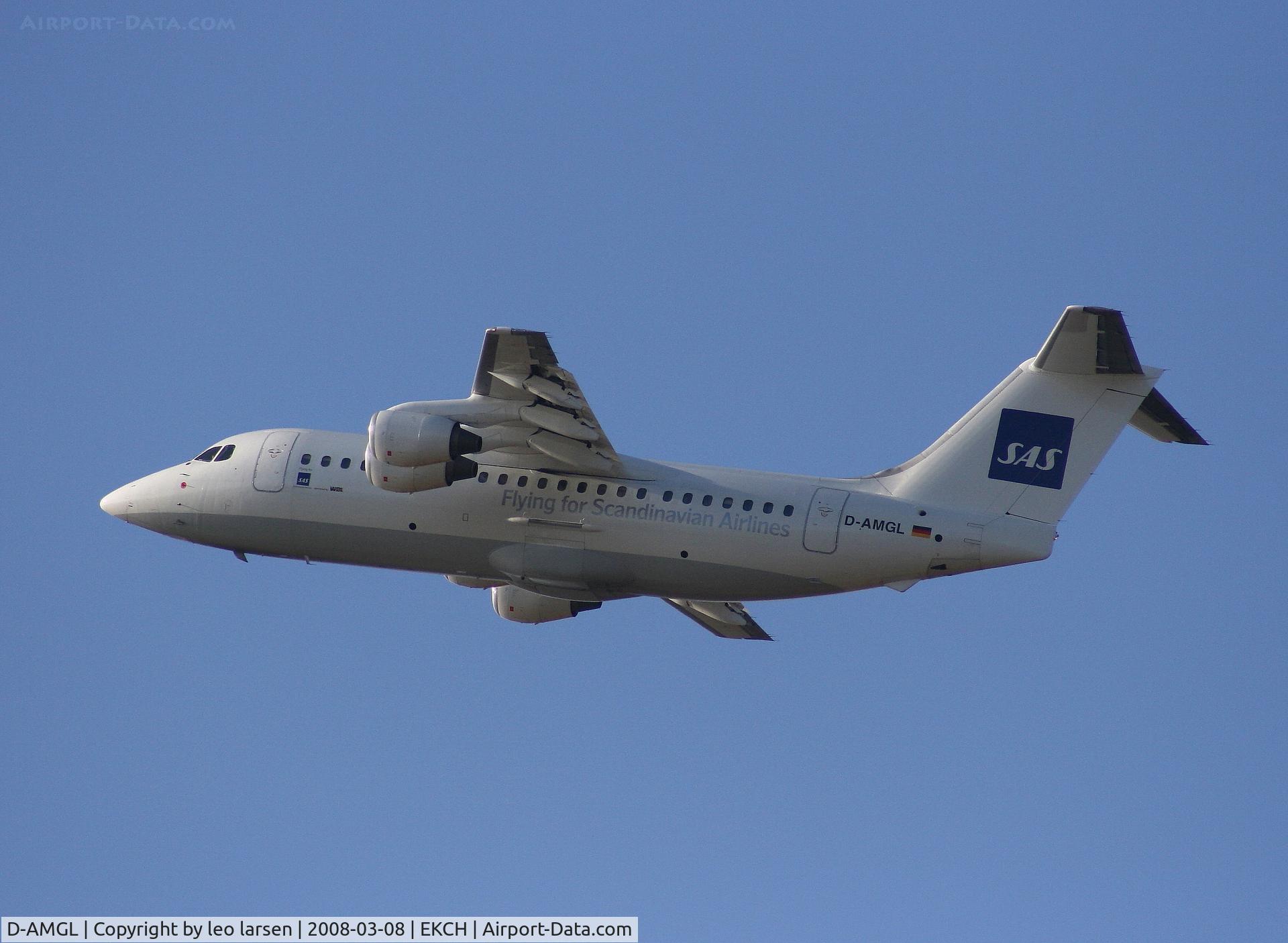D-AMGL, 1986 British Aerospace BAe.146-200 C/N E2055, Copenhagen Kastrup 8.3.08
