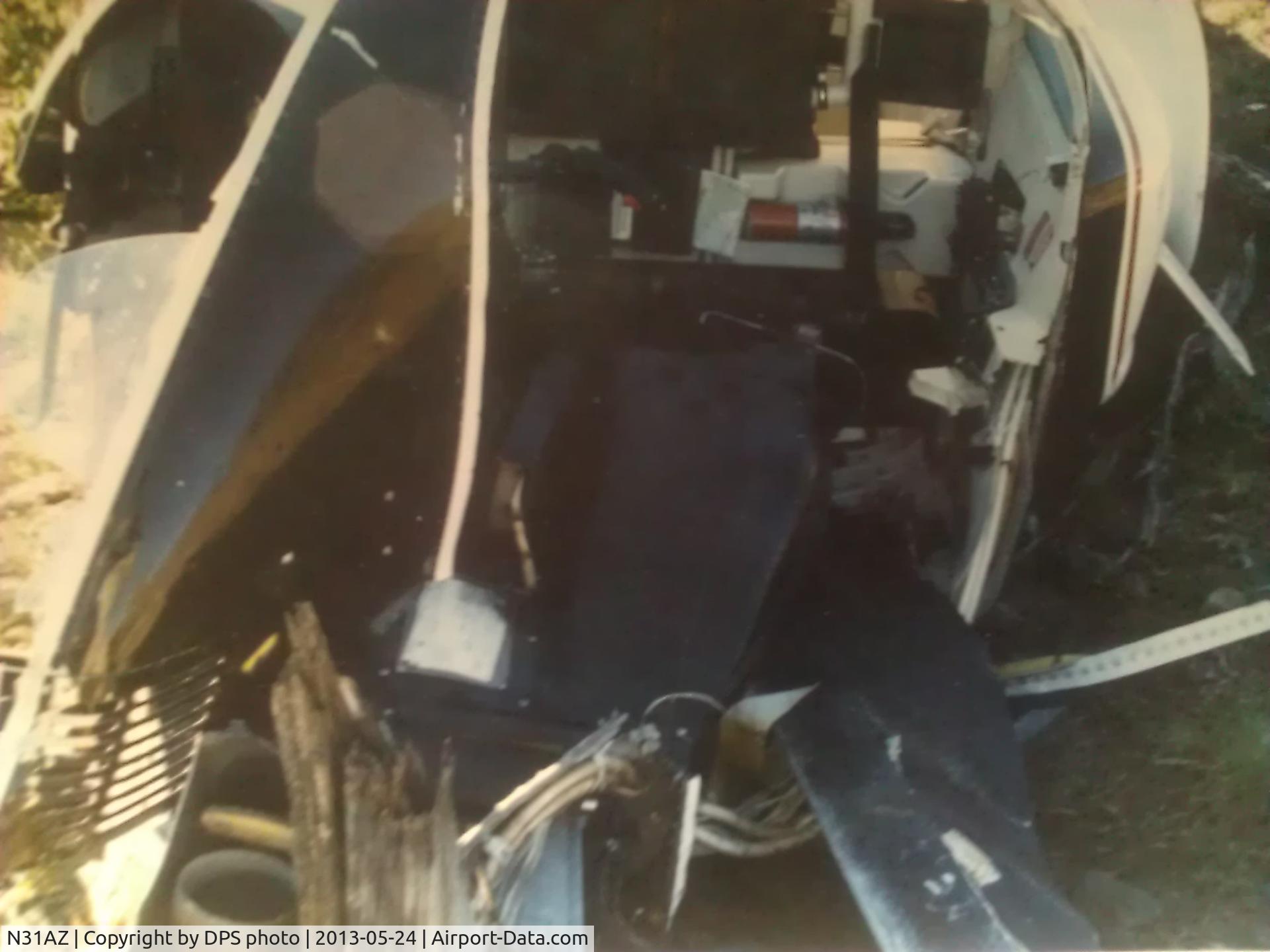 N31AZ, Bell 206L-1 LongRanger II C/N 45216, Crash rollover frontt view