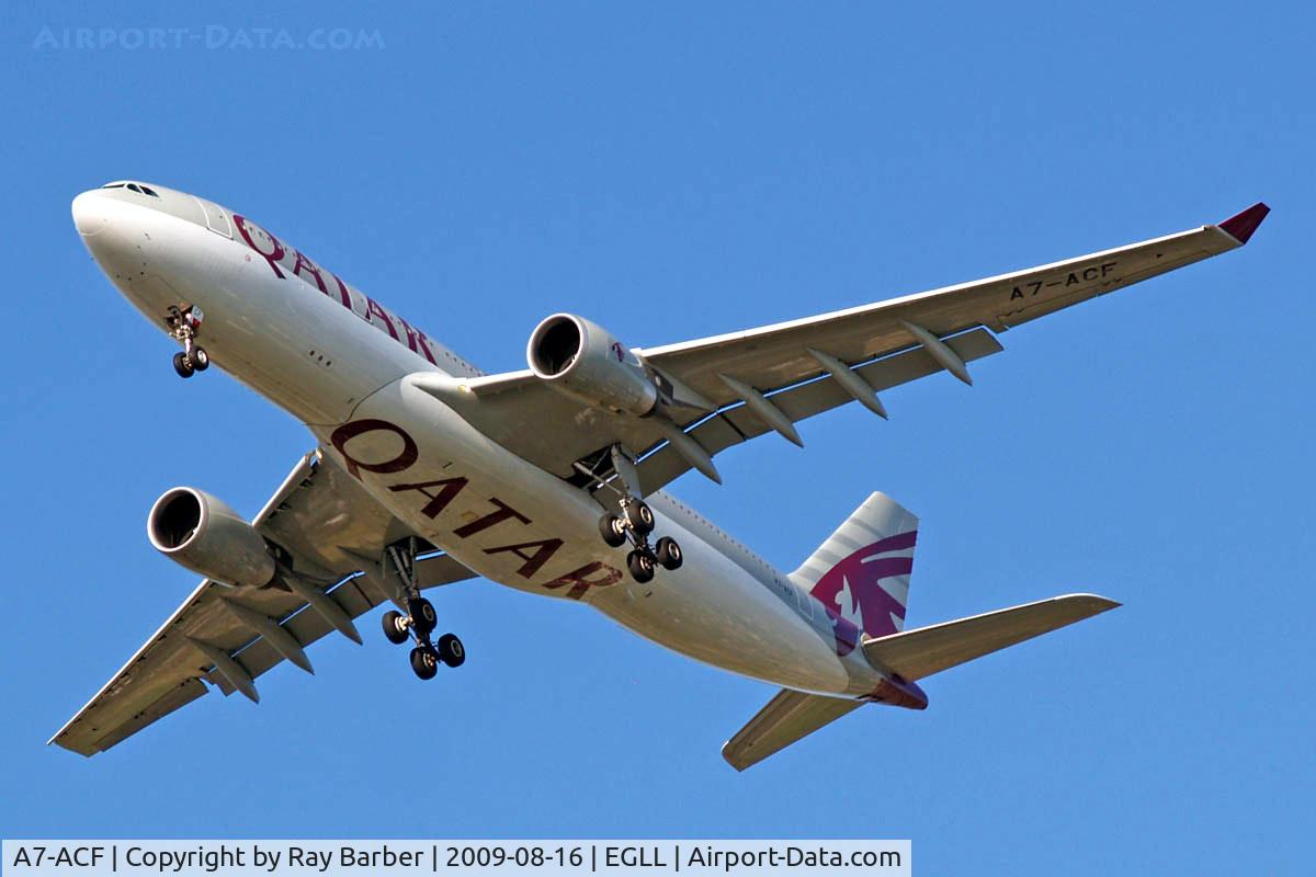 A7-ACF, 2004 Airbus A330-202 C/N 638, Airbus A330-203 [638] (Qatar Airways) Heathrow~G 16/08/2009