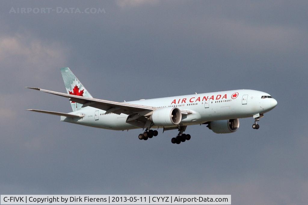 C-FIVK, 2008 Boeing 777-233/LR C/N 35245, On final approach.