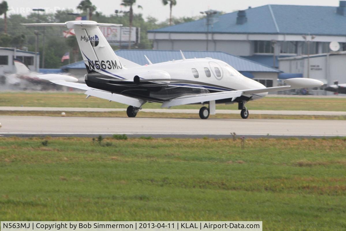 N563MJ, 2007 Eclipse Aviation Corp EA500 C/N 000027, Arriving at Lakeland, FL during Sun N Fun 2013