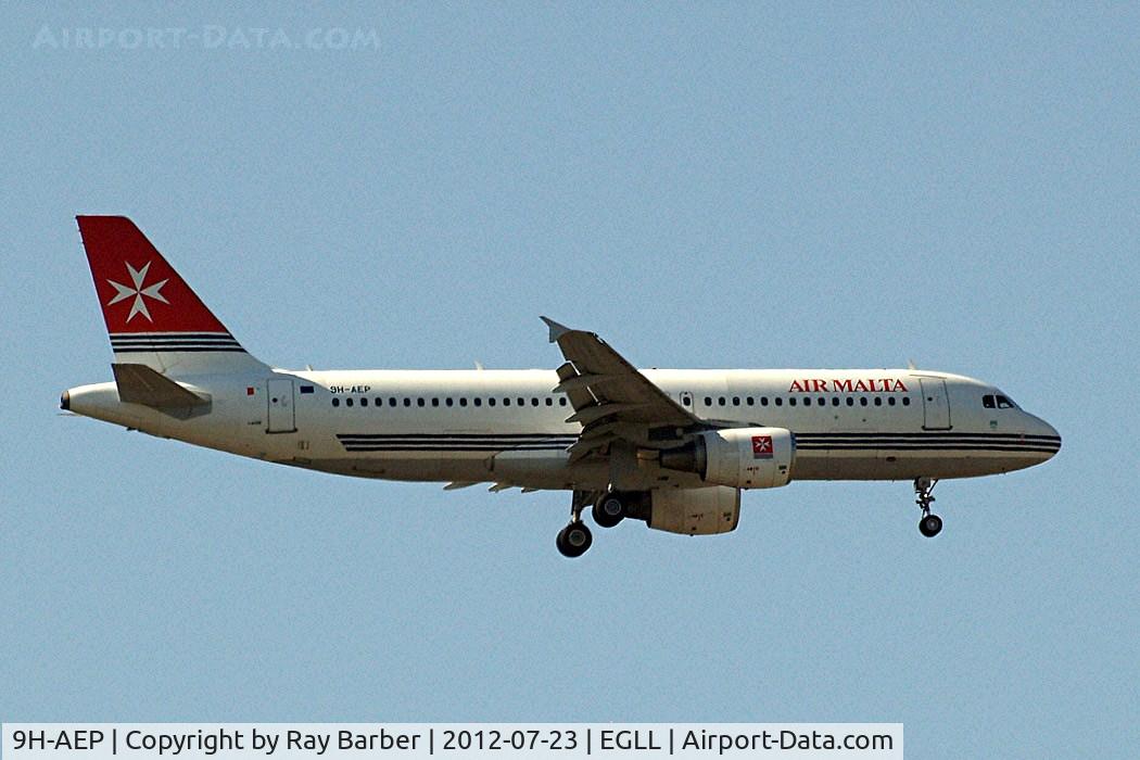 9H-AEP, 2007 Airbus A320-214 C/N 3056, Airbus A320-214 [3056] (Air Malta) Home~G 23/07/2012. On approach 27L.
