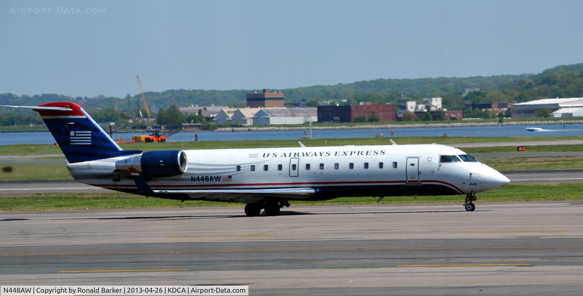 N448AW, 2003 Bombardier CRJ-200LR (CL-600-2B19) C/N 7814, Taxi DCA VA