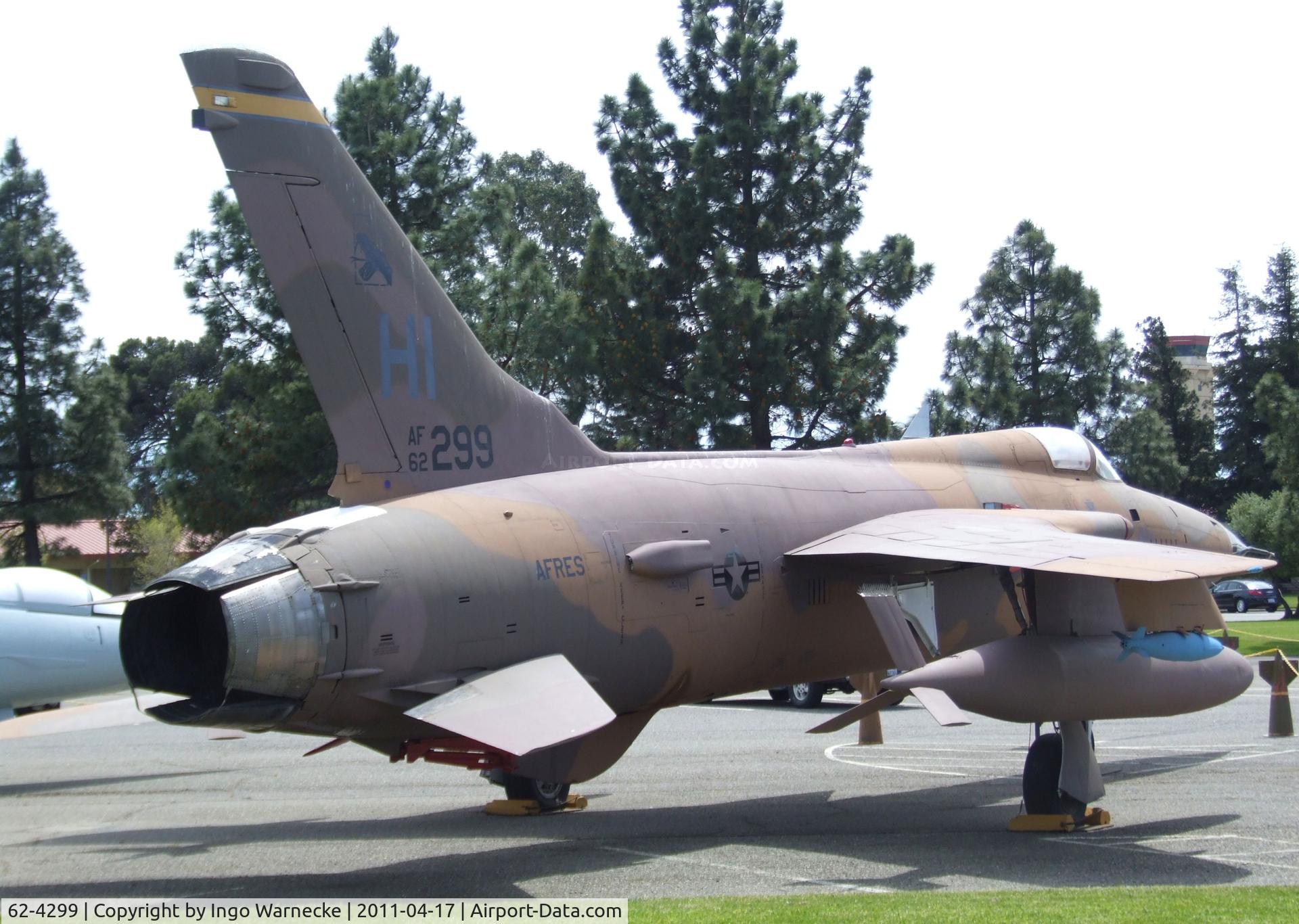 62-4299, 1962 Republic F-105D Thunderchief C/N D498, Republic F-105D Thunderchief at the Travis Air Museum, Travis AFB Fairfield CA