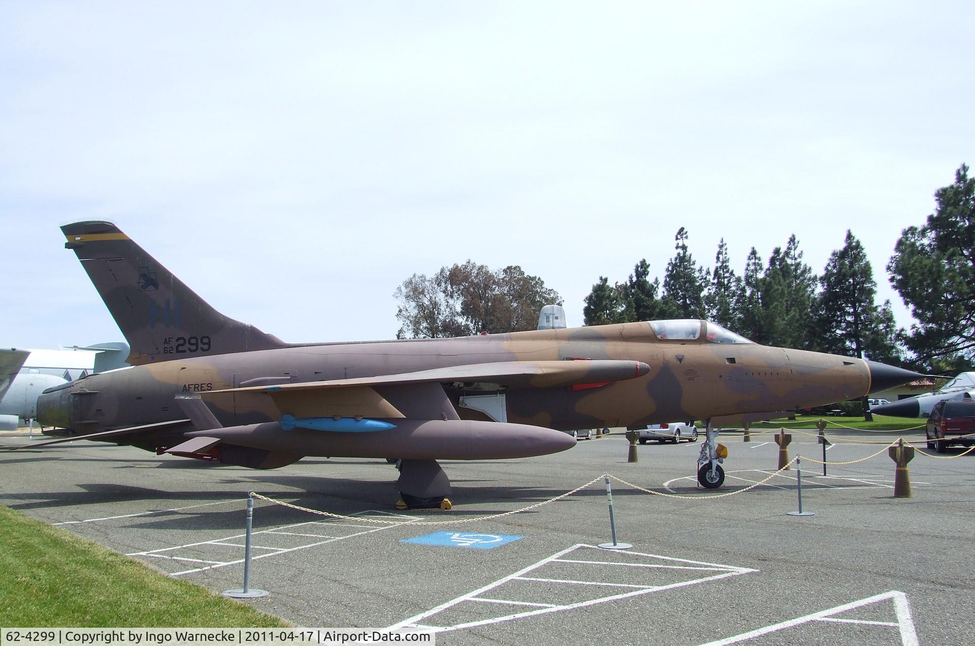 62-4299, 1962 Republic F-105D Thunderchief C/N D498, Republic F-105D Thunderchief at the Travis Air Museum, Travis AFB Fairfield CA